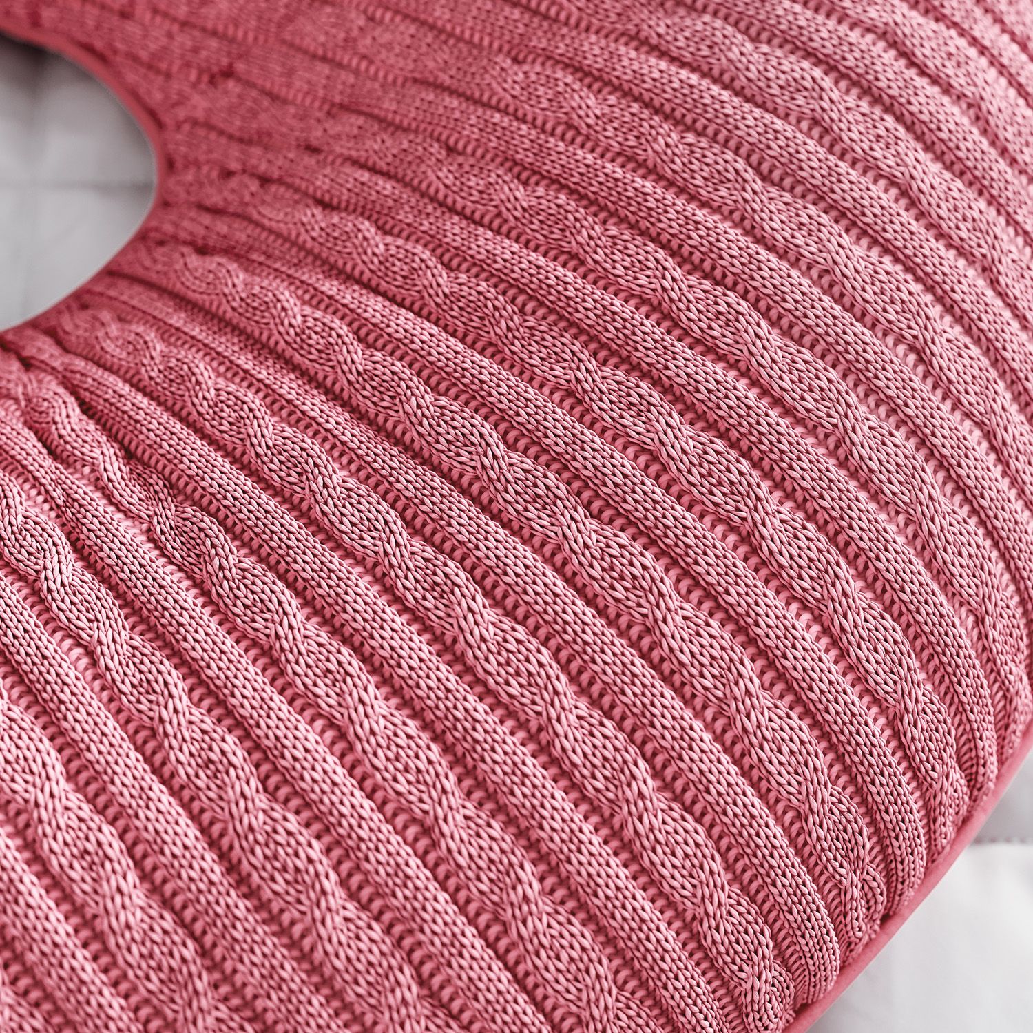 Almofada Amamentação Tricot Trança Branco