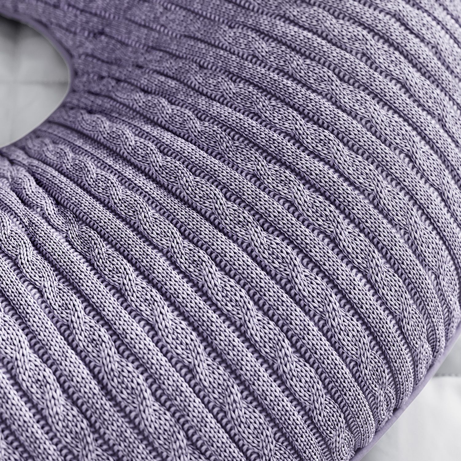 Almofada Amamentação Tricot Trança Branco