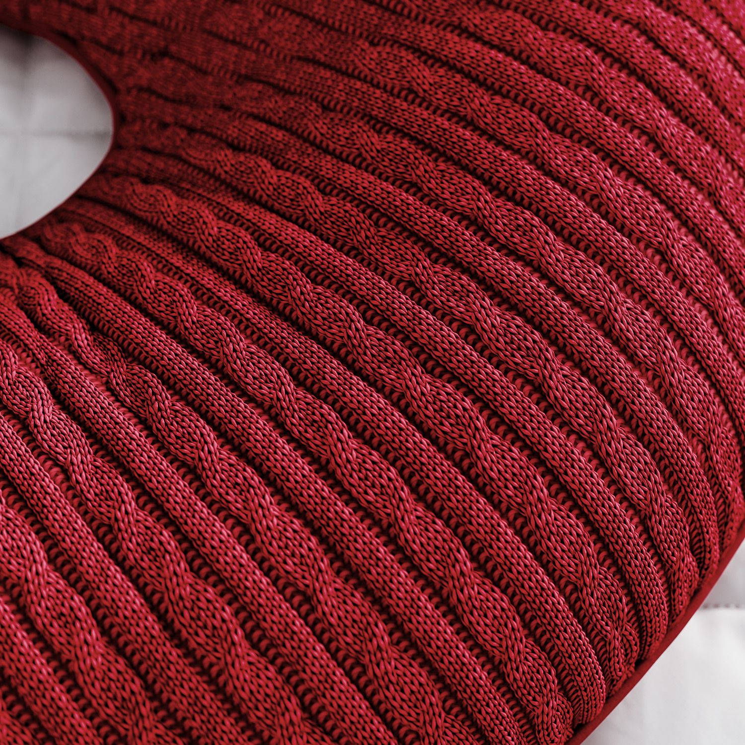 Almofada Amamentação Tricot Trança Branco