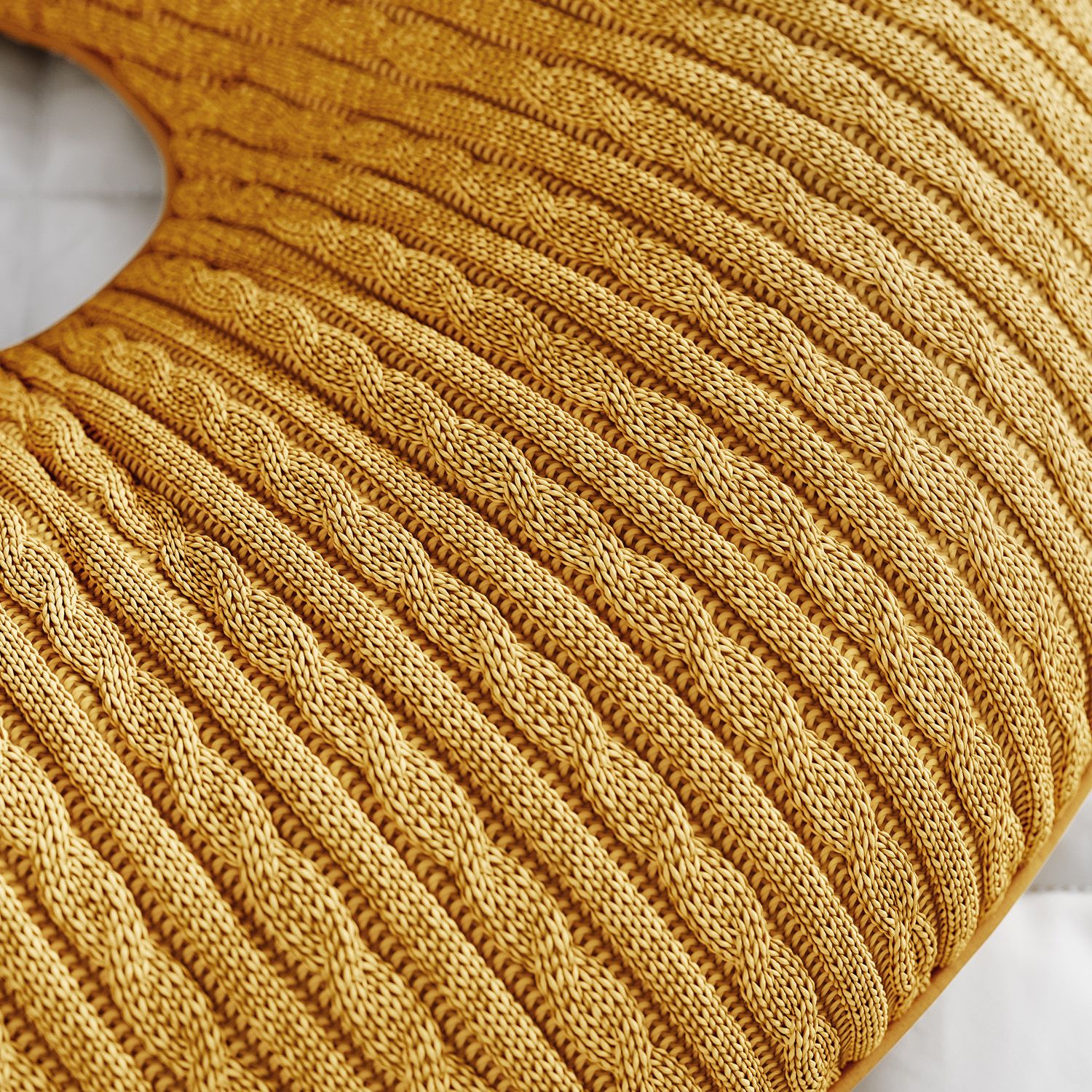 Almofada Amamentação Tricot Trança Branco