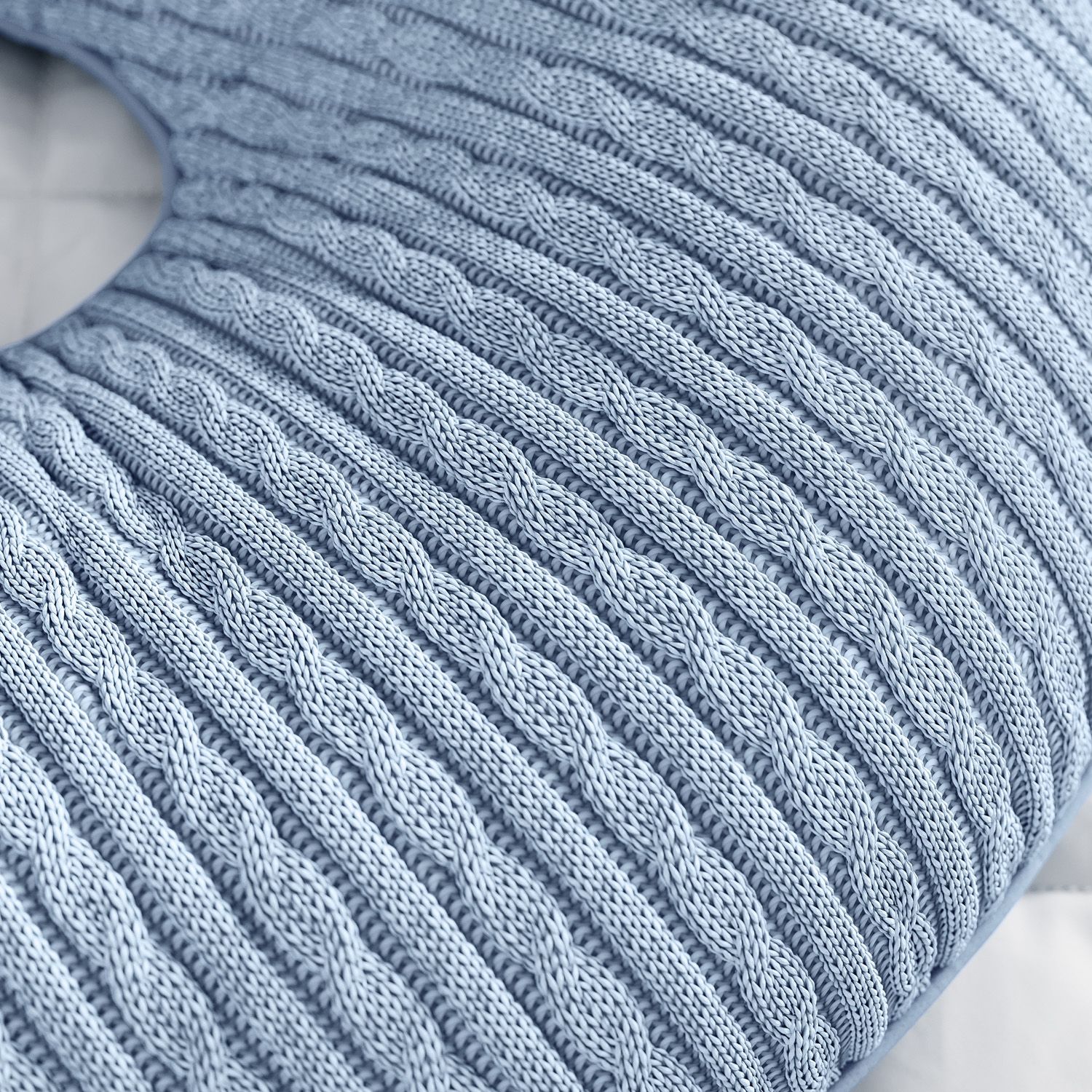 Almofada Amamentação Tricot Trança Branco