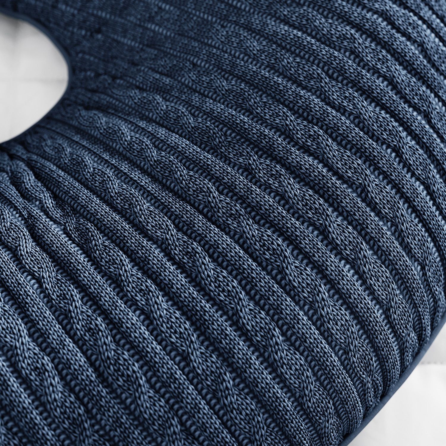 Almofada Amamentação Tricot Trança Branco