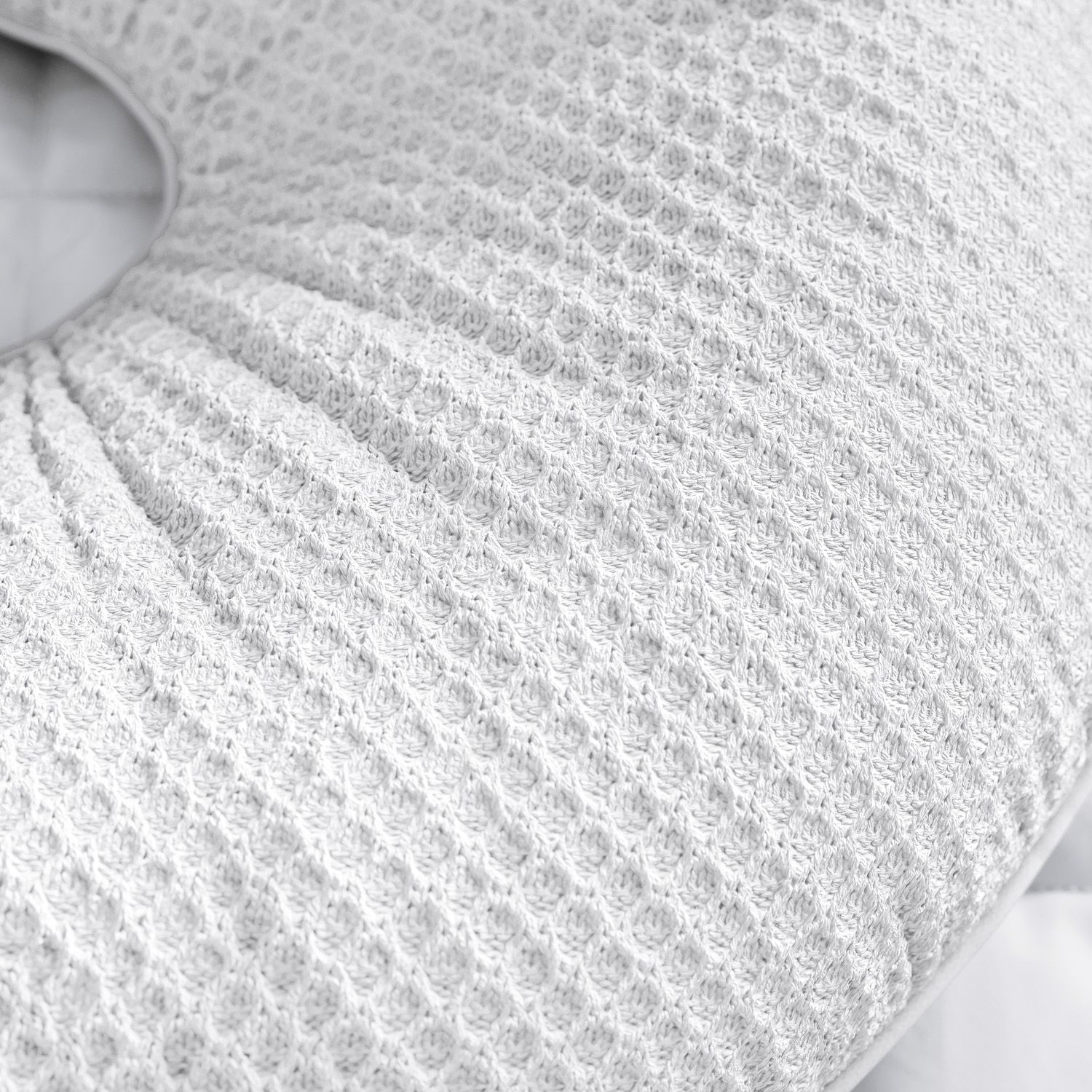 Almofada Amamentação Tricot Colmeia Branco