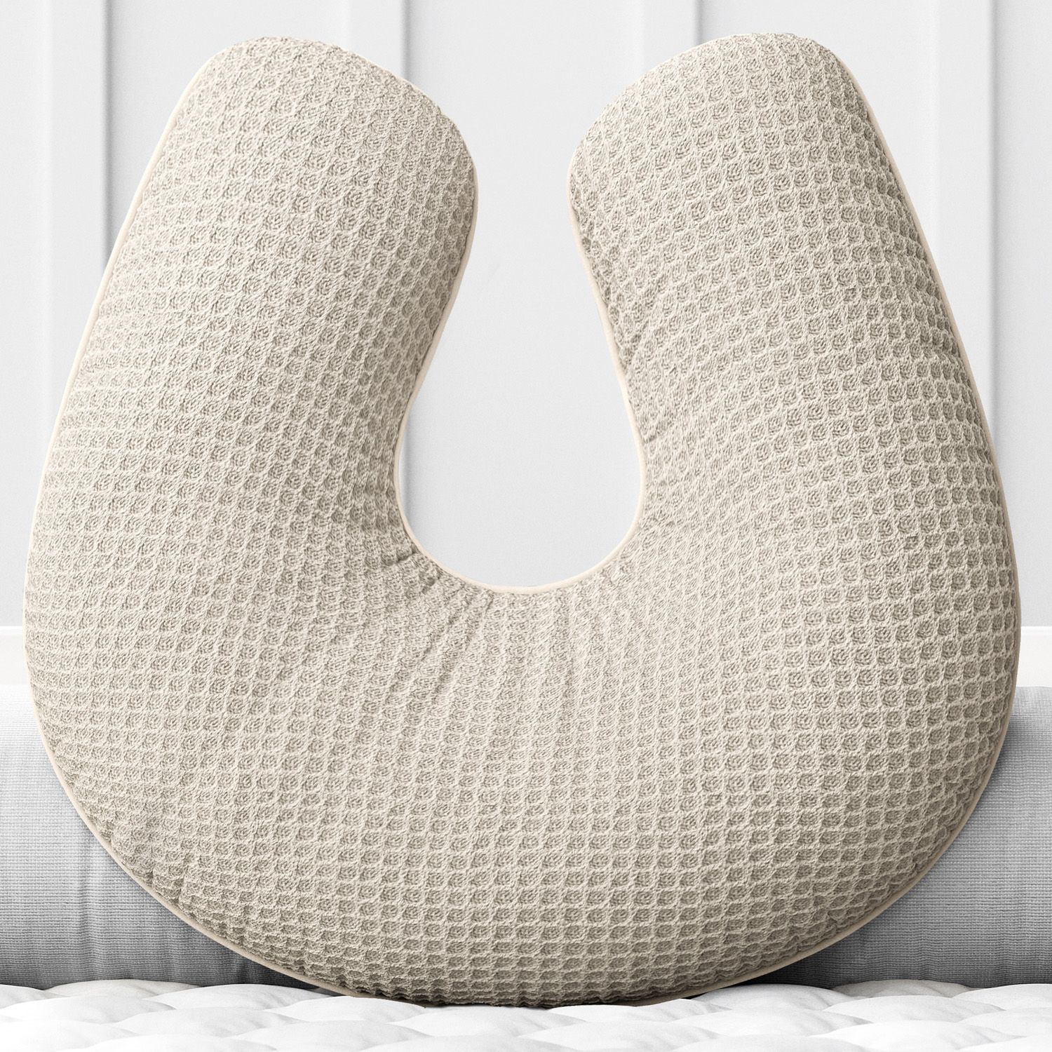 Almofada Amamentação Tricot Colmeia Branco