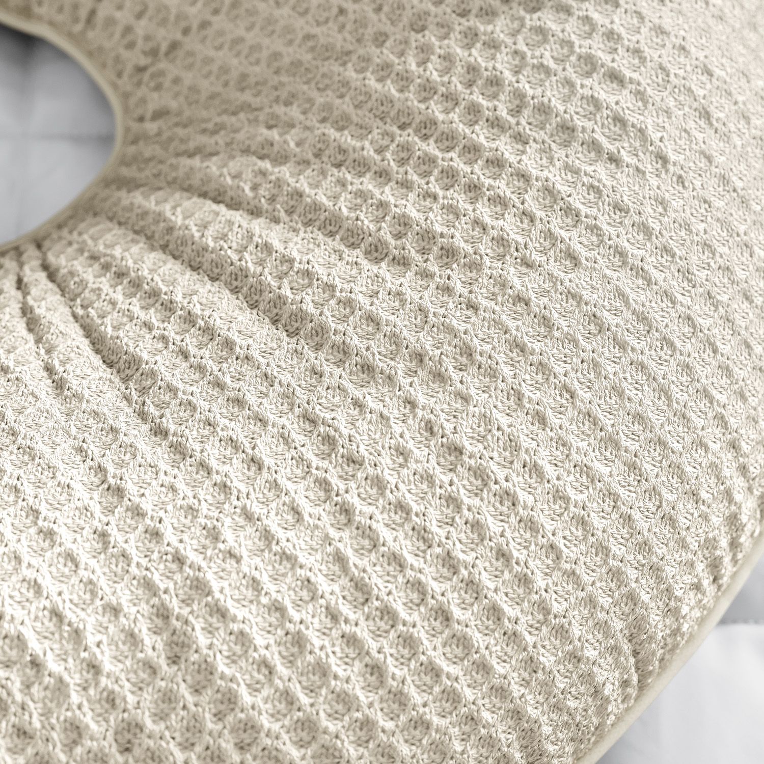 Almofada Amamentação Tricot Colmeia Branco