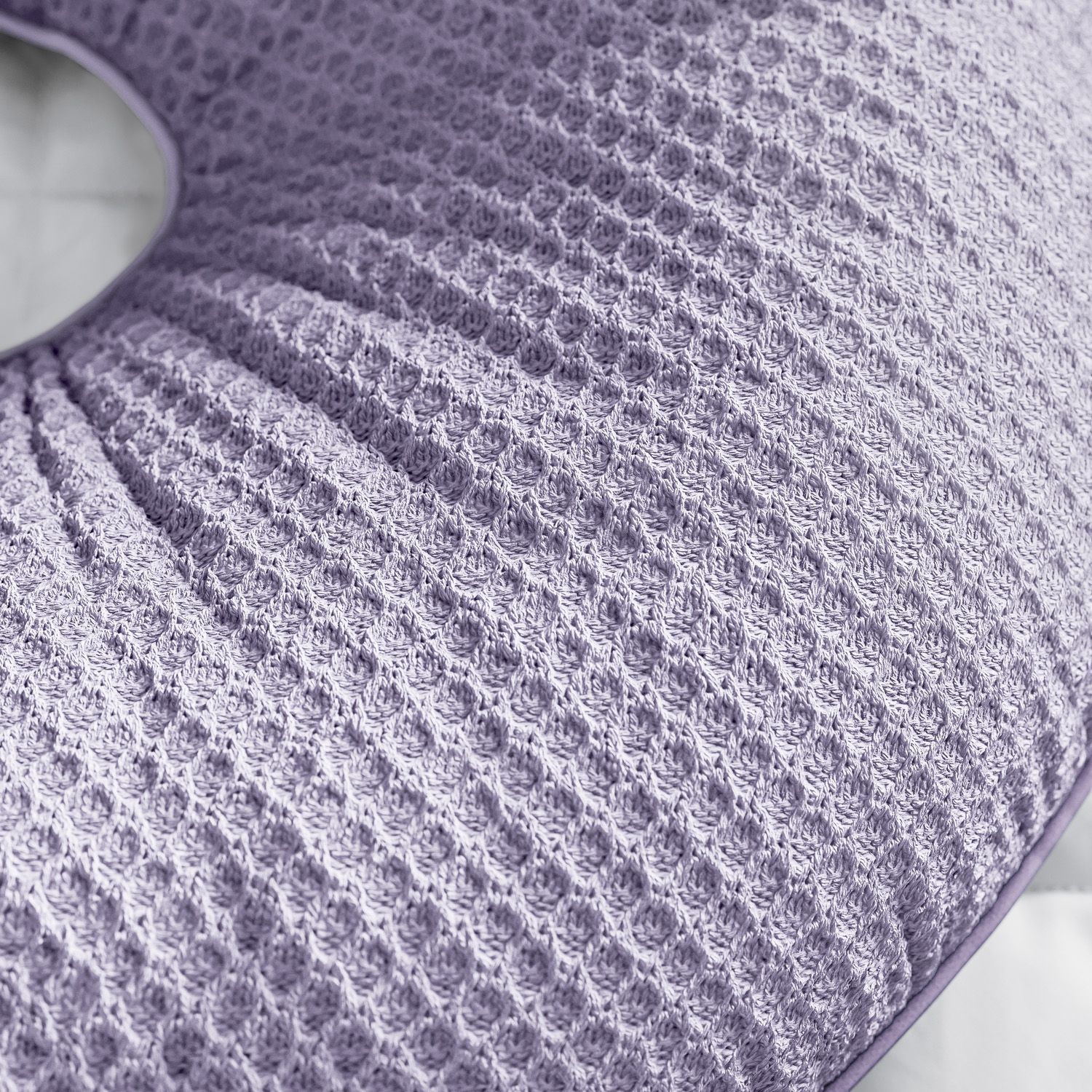 Almofada Amamentação Tricot Colmeia Branco