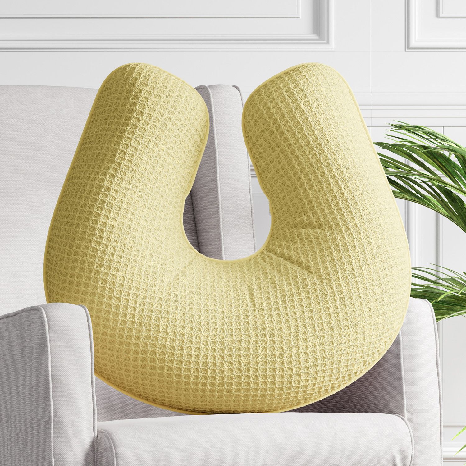 Almofada Amamentação Tricot Colmeia Branco