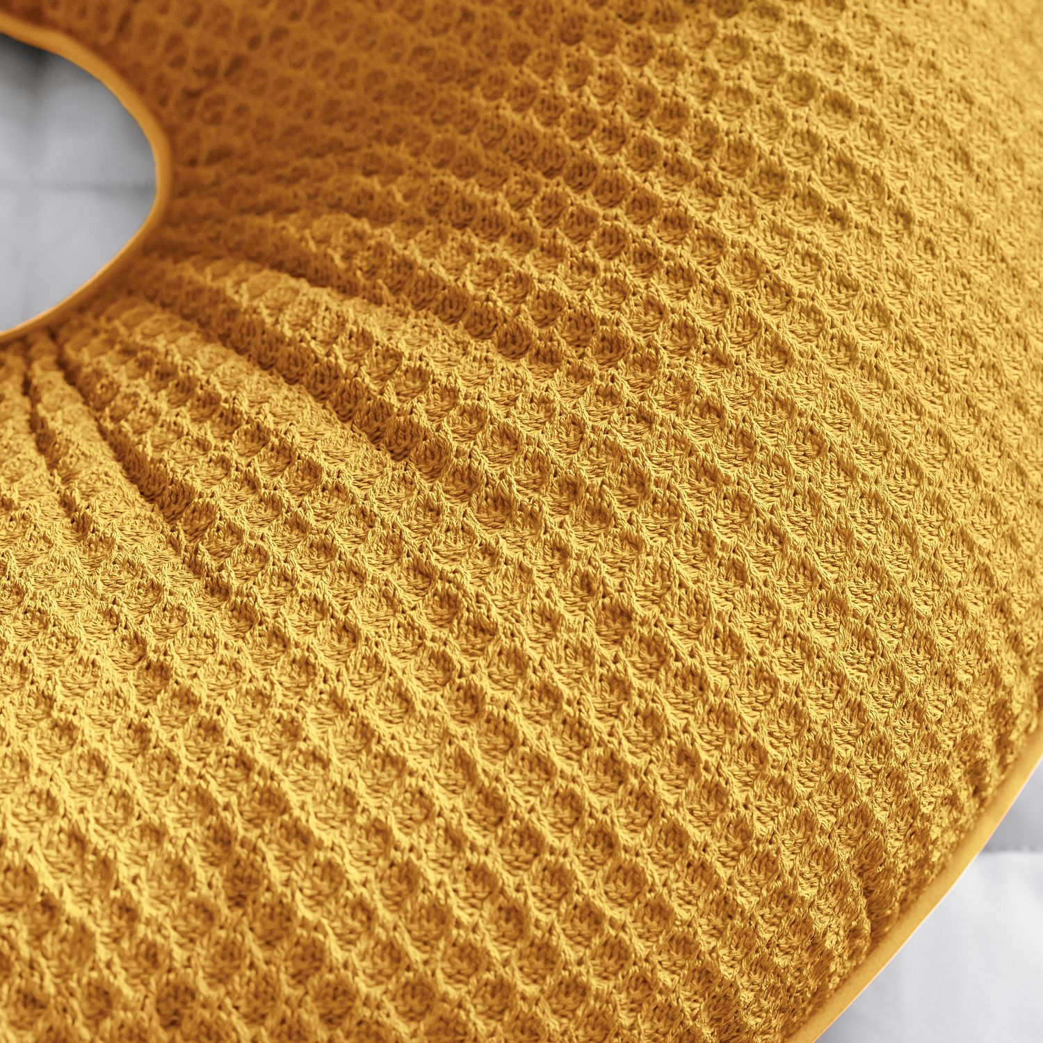 Almofada Amamentação Tricot Colmeia Branco