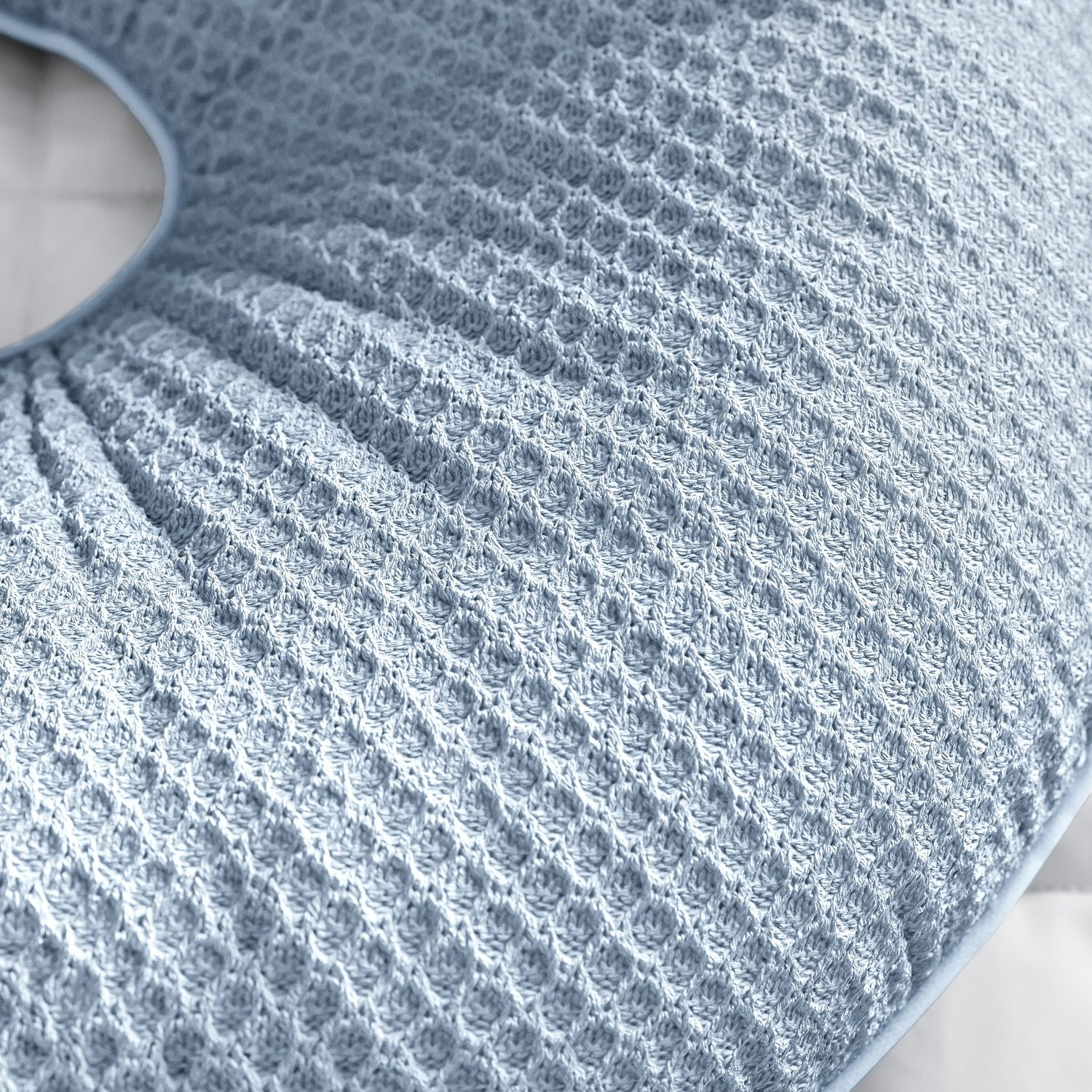 Almofada Amamentação Tricot Colmeia Branco