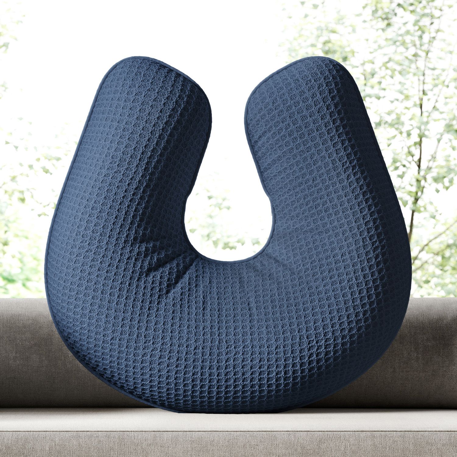 Almofada Amamentação Tricot Colmeia Branco