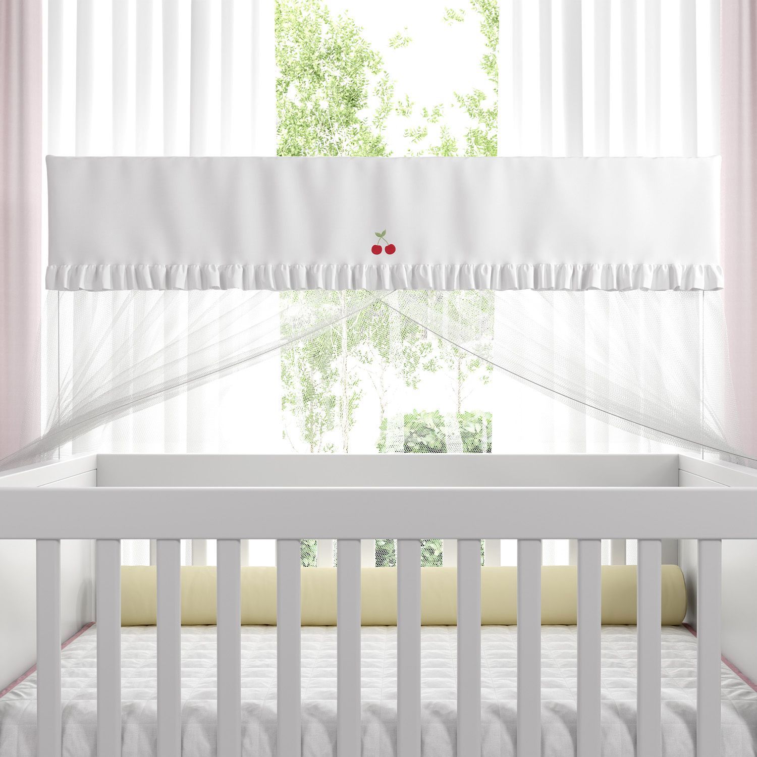 Kit Berço Cerejinhas Rosa