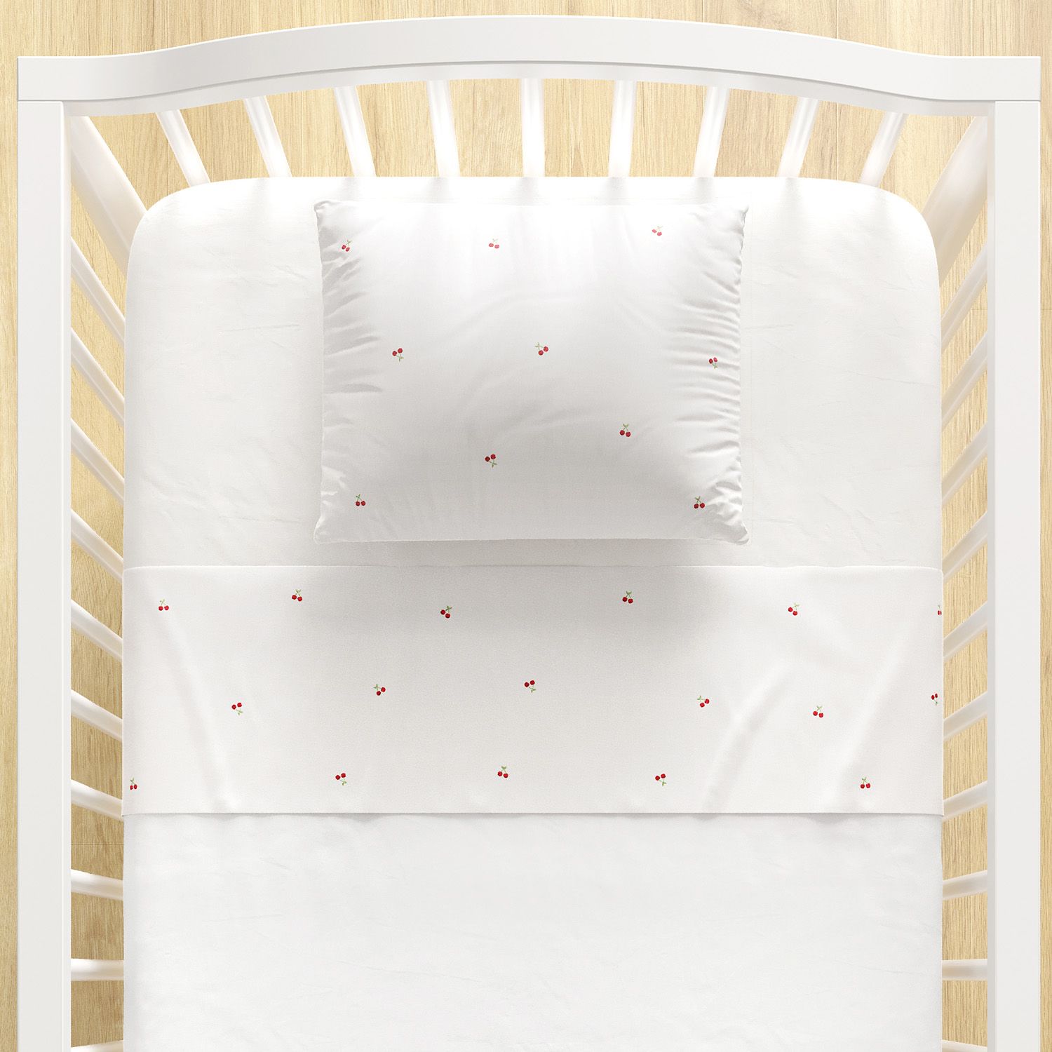 Kit Berço Cerejinhas Rosa