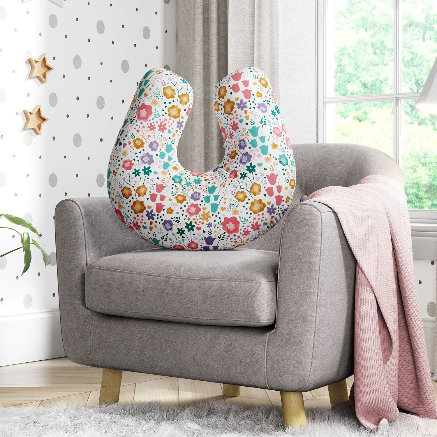 Almofada Amamentação Flores