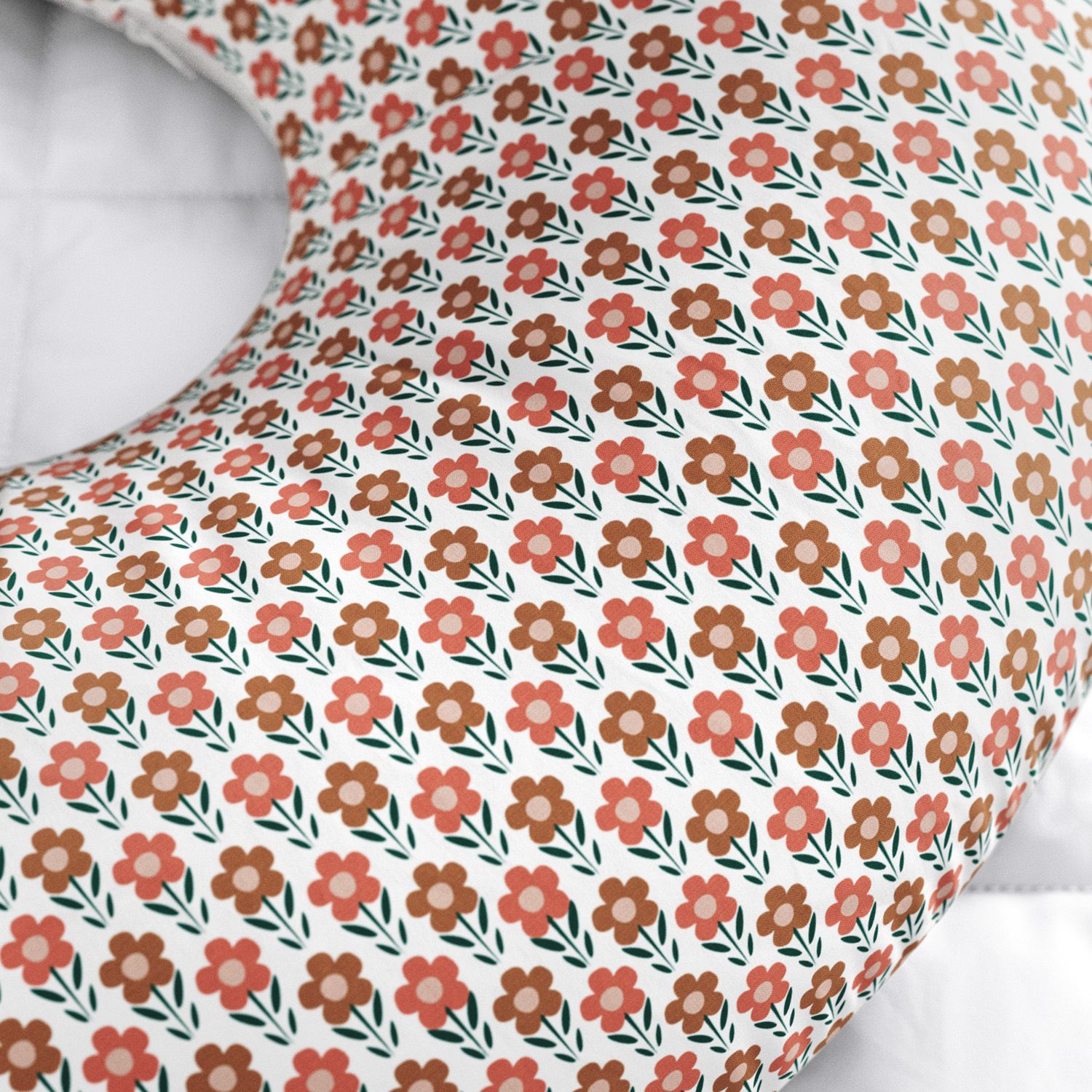 Almofada Amamentação Flores do Campo Rosa