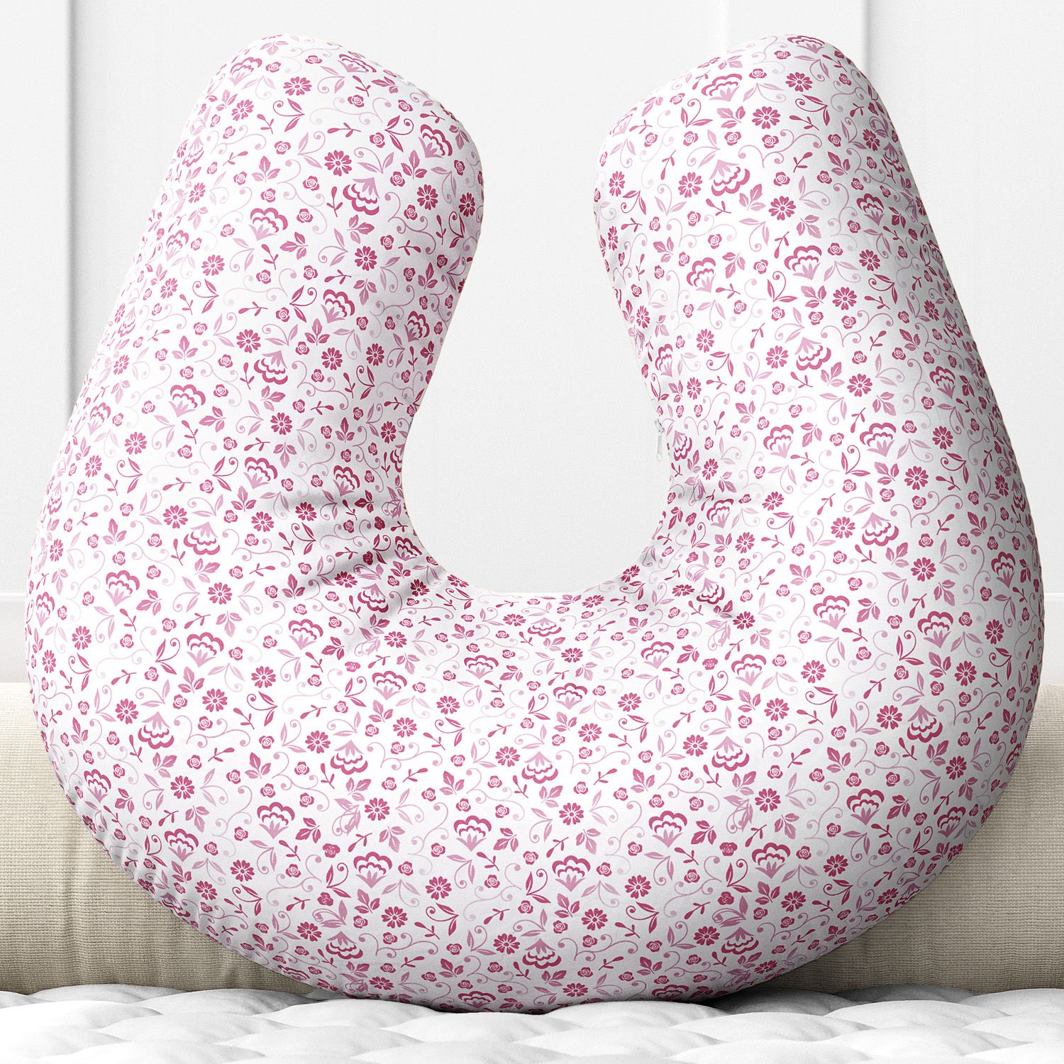 Almofada Amamentação Floral Liberty Rosa