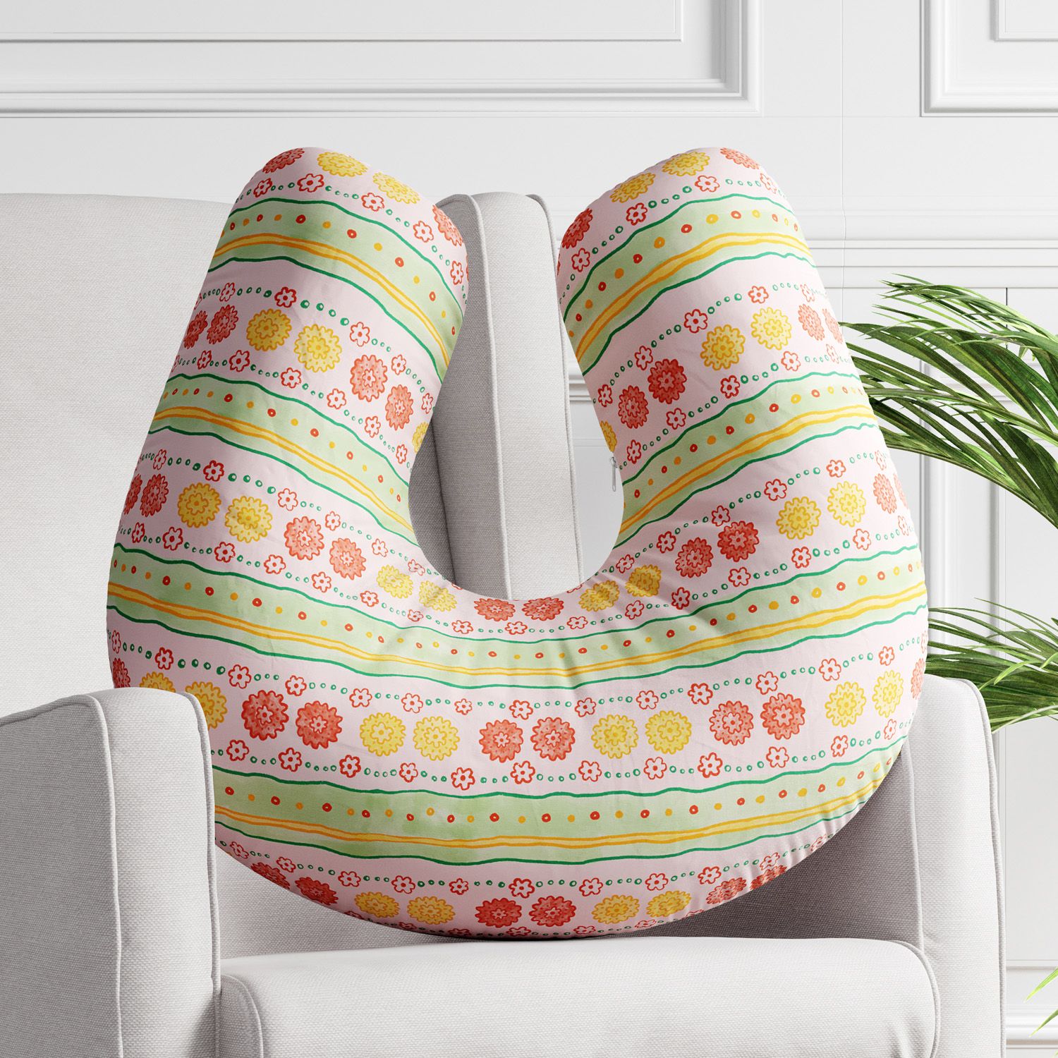 Almofada Amamentação Floral Étnico