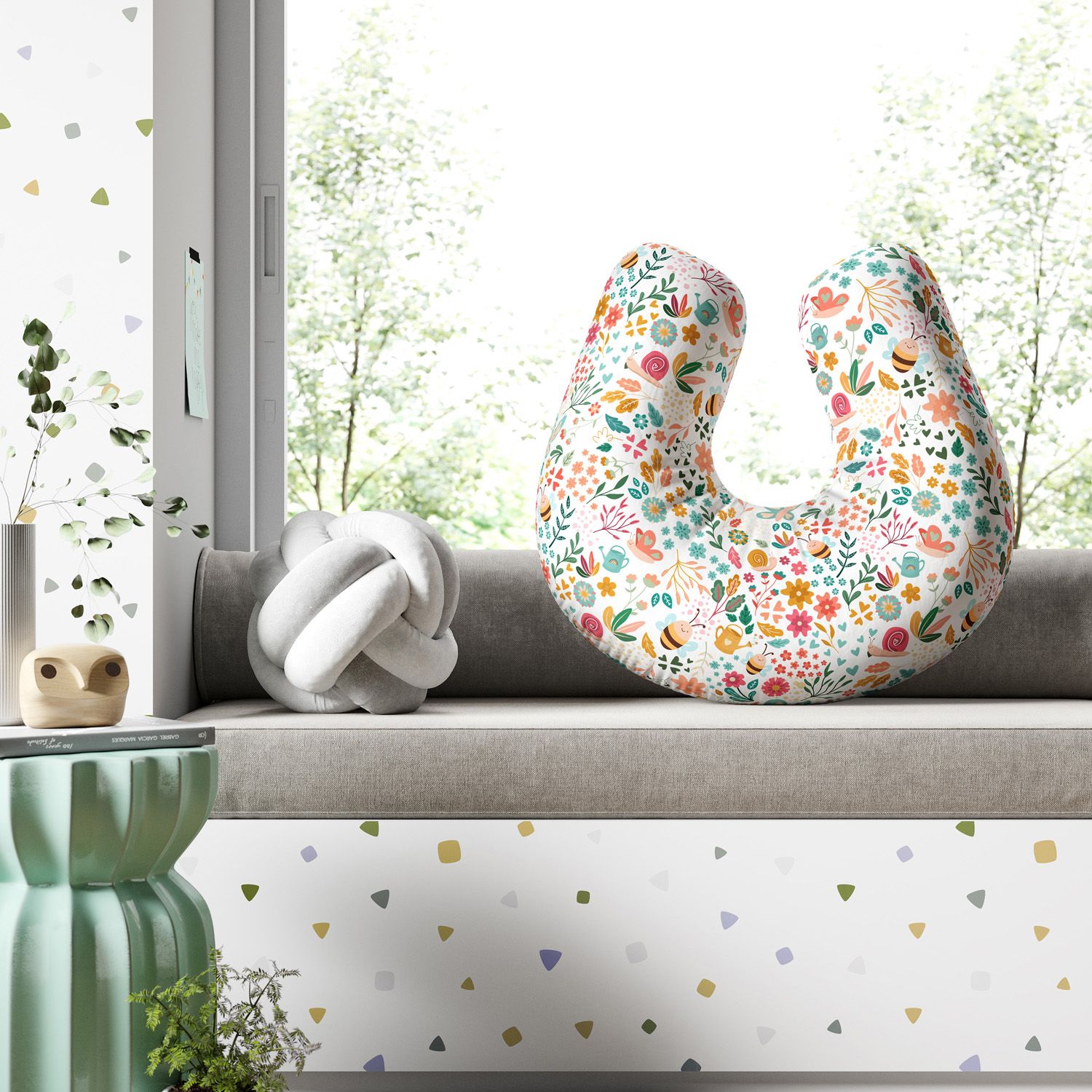 Almofada Amamentação Jardim Encantado