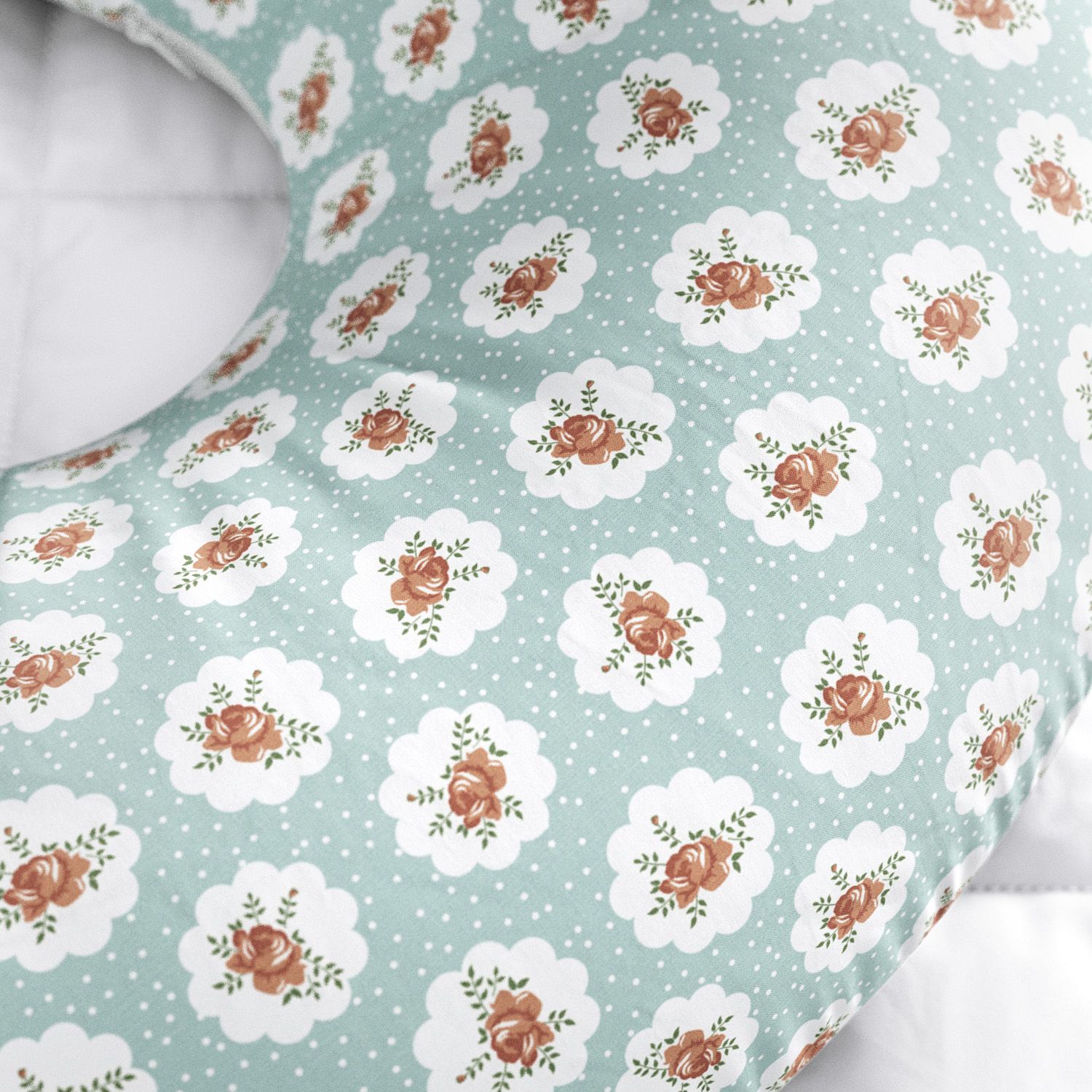 Almofada Amamentação Floral Liberty Poá