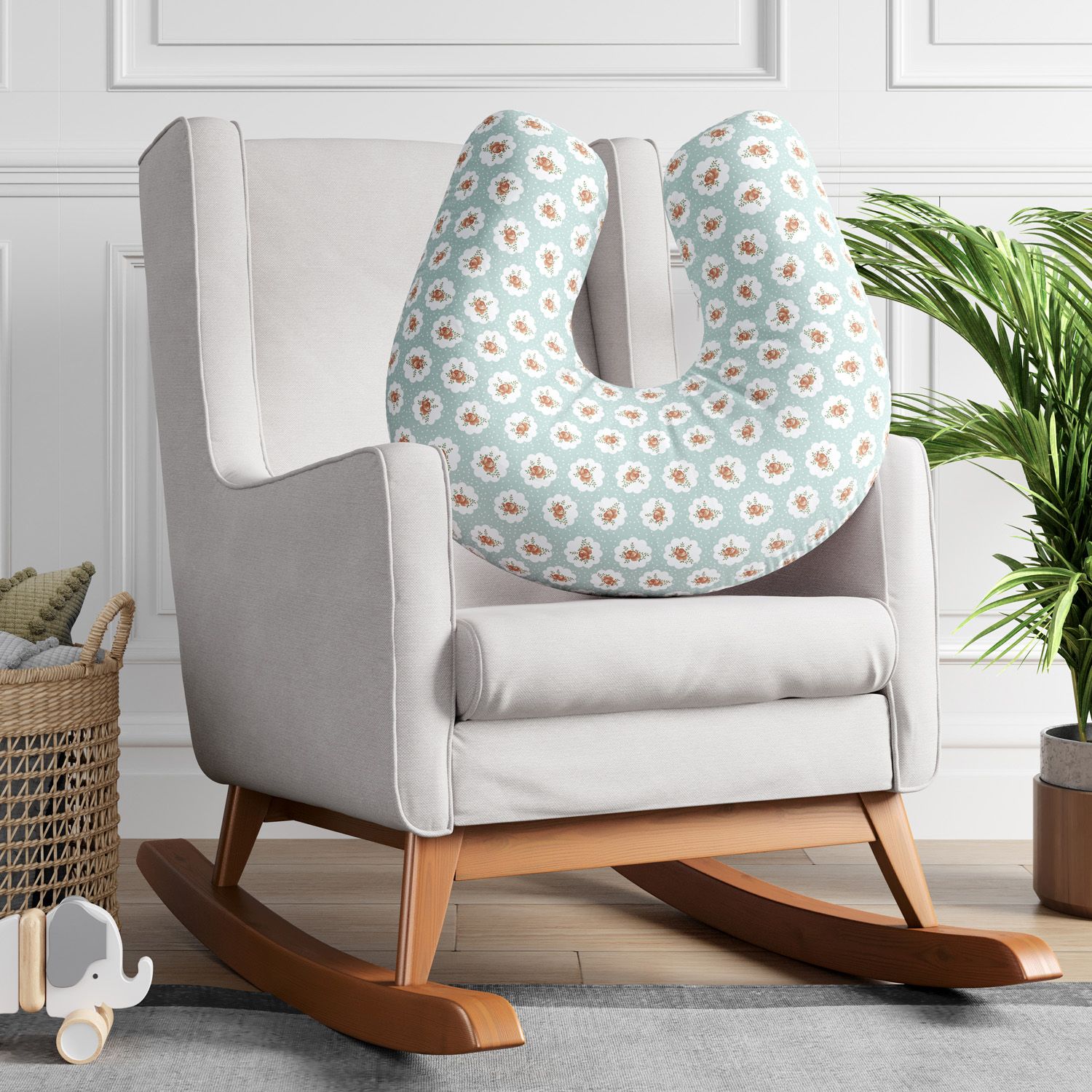 Almofada Amamentação Floral Liberty Poá