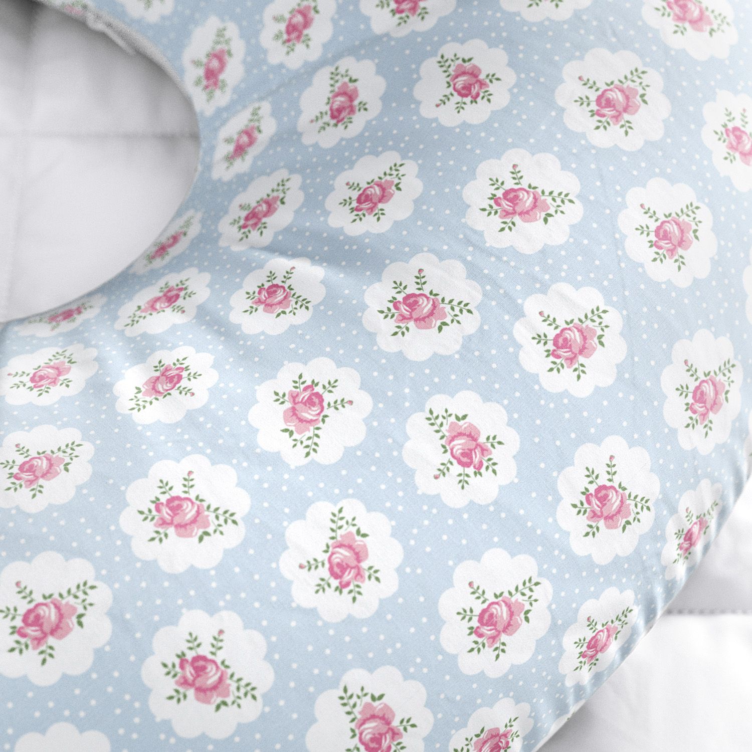 Almofada Amamentação Floral Liberty Poá