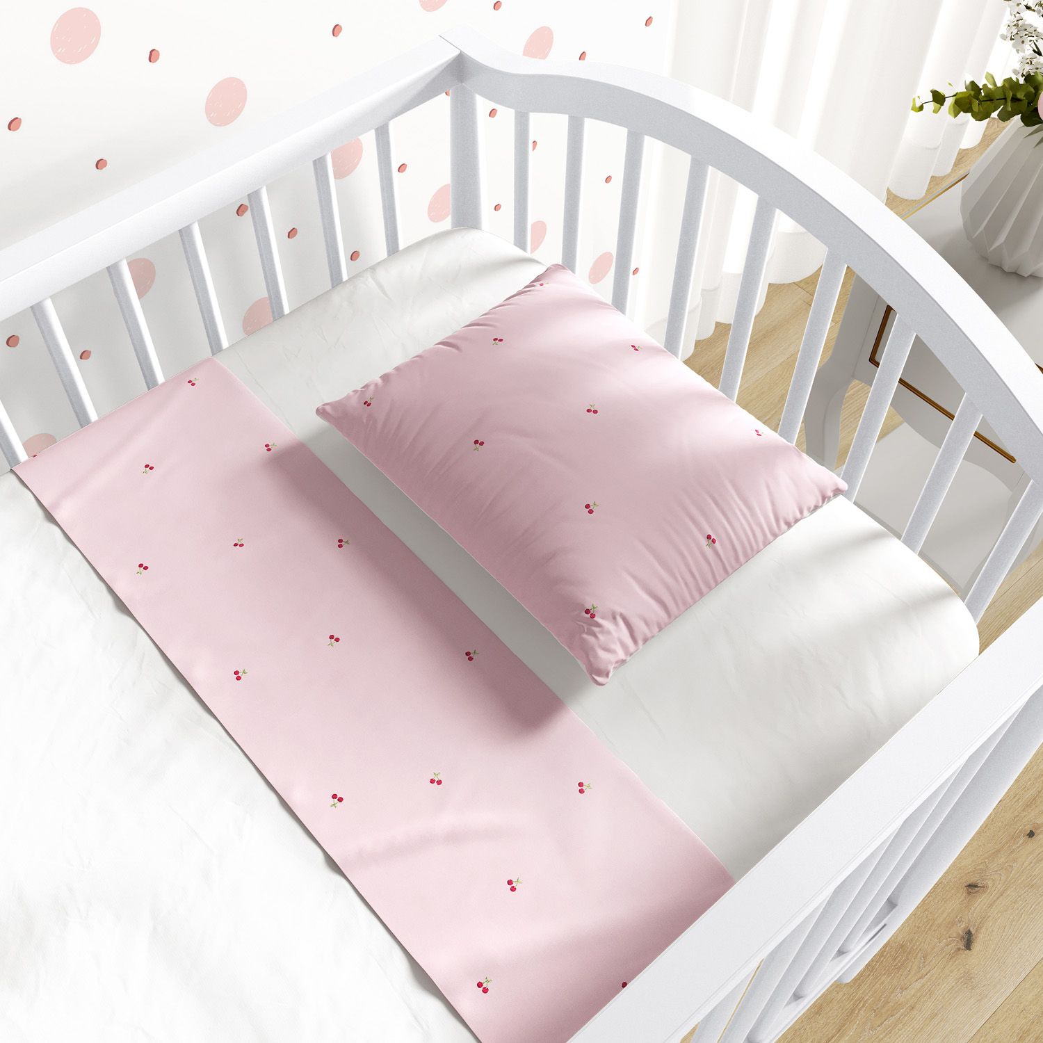 Jogo de Lençol Berço Cerejinhas 3 Peças