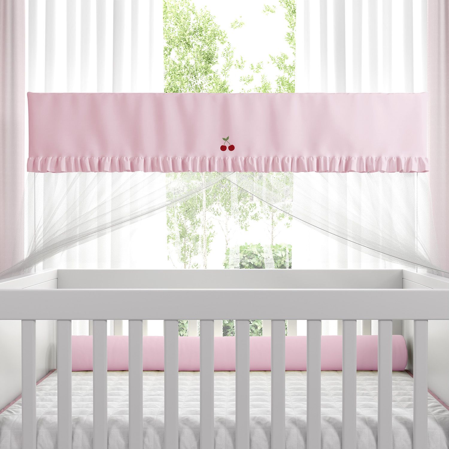Kit Berço Cerejinhas Rosa