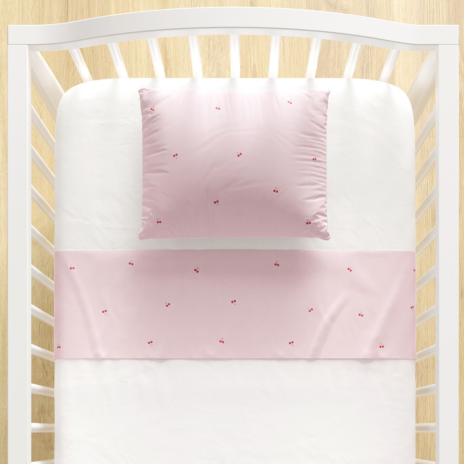 Kit Berço Cerejinhas Rosa