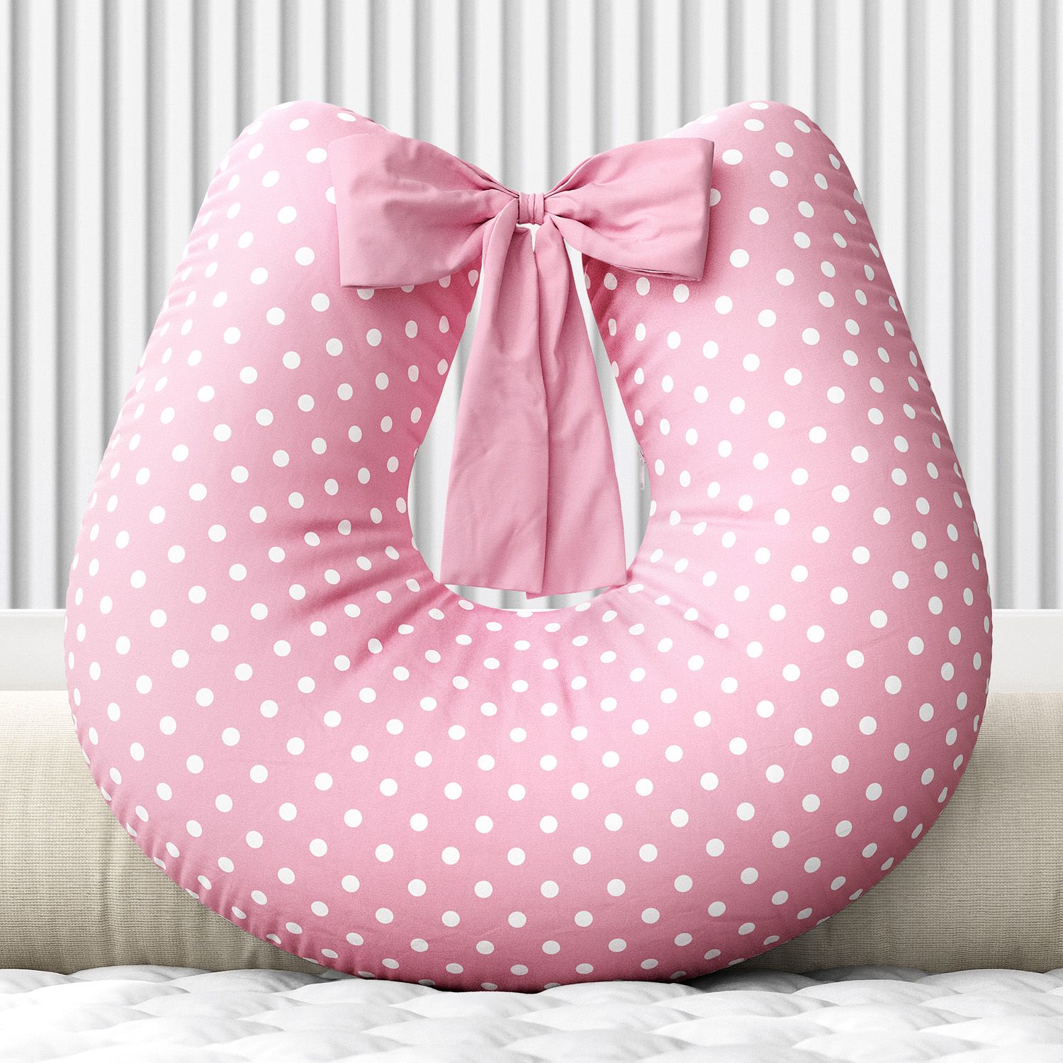 Almofada Amamentação Poá Verde com Laço