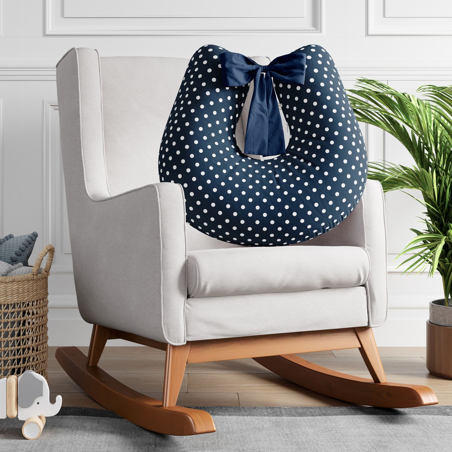 Almofada Amamentação Poá Verde com Laço