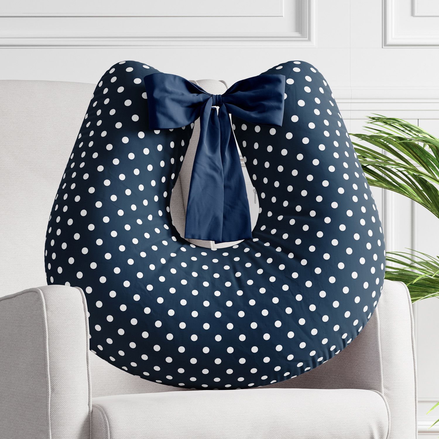 Almofada Amamentação Poá Verde com Laço