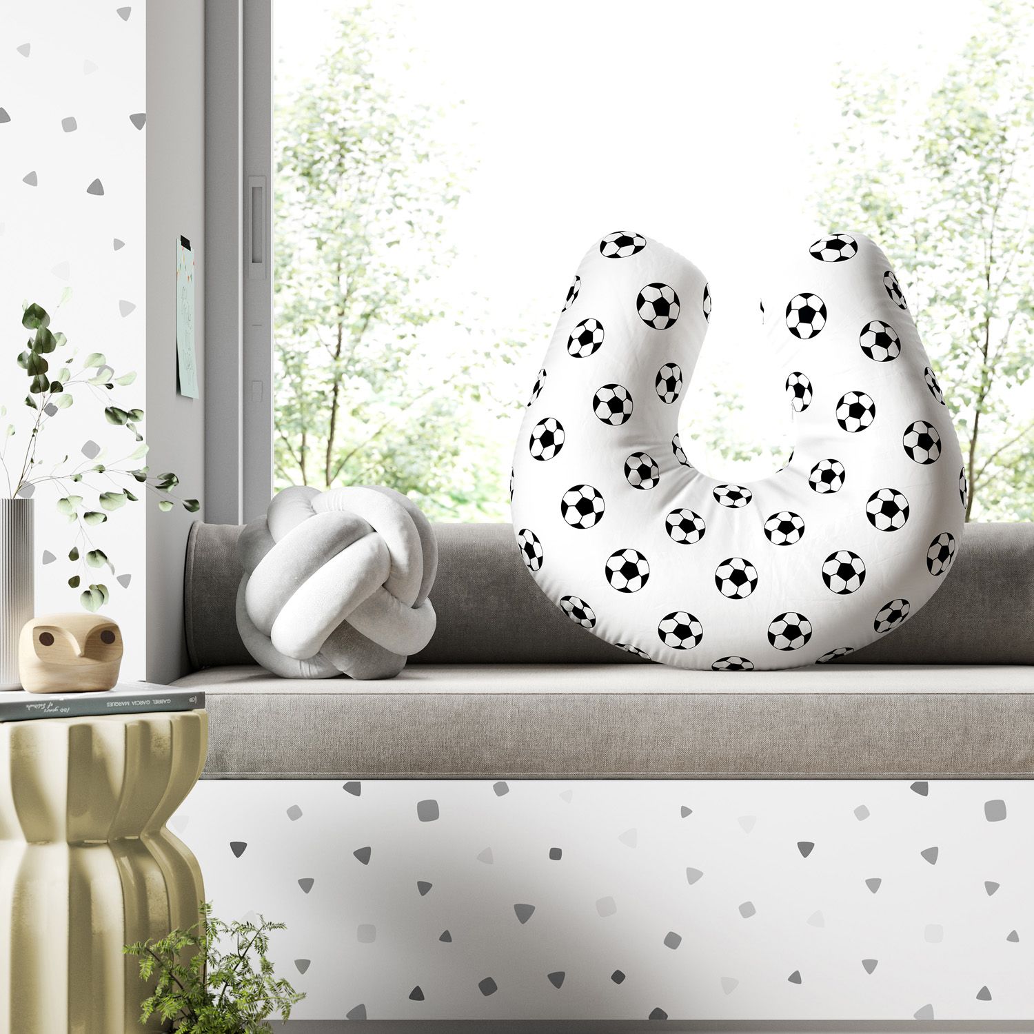 Almofada Amamentação Bolas de Futebol