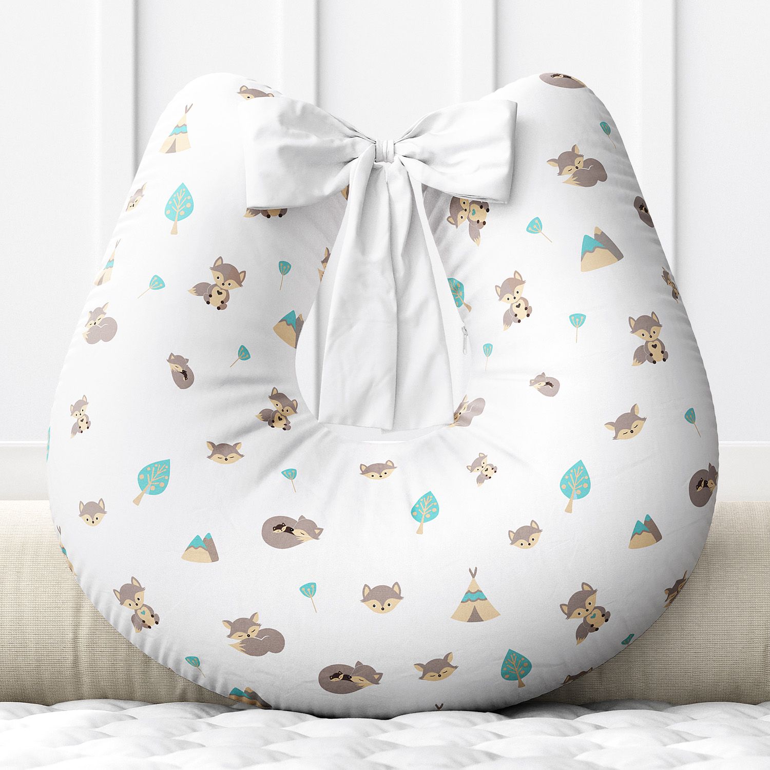 Almofada Amamentação Raposinha Laranja com Laço