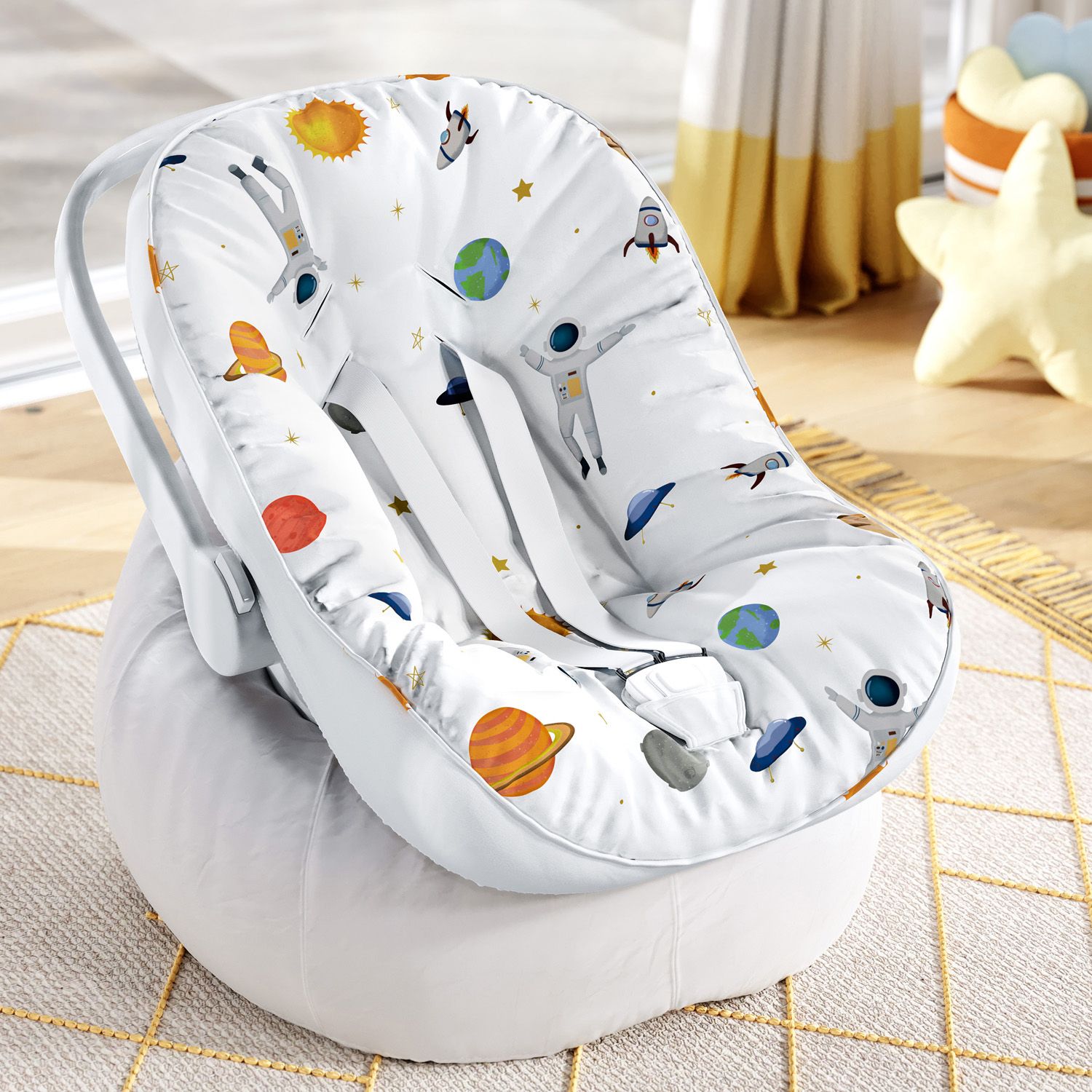 Capa de Carrinho com Protetor de Cinto Astronautas - imagem 2