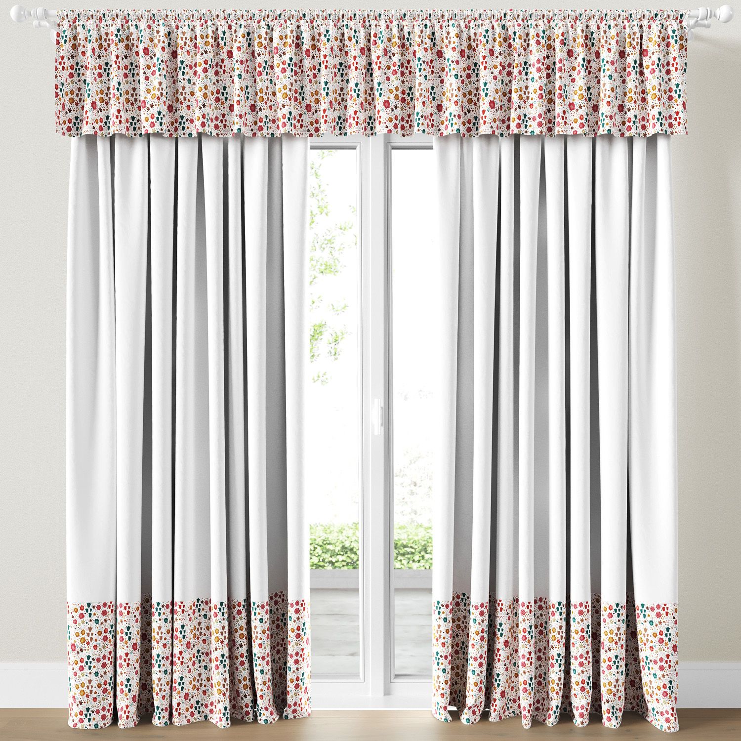 Cortina Infantil e Bebê Flores — vista alternativa