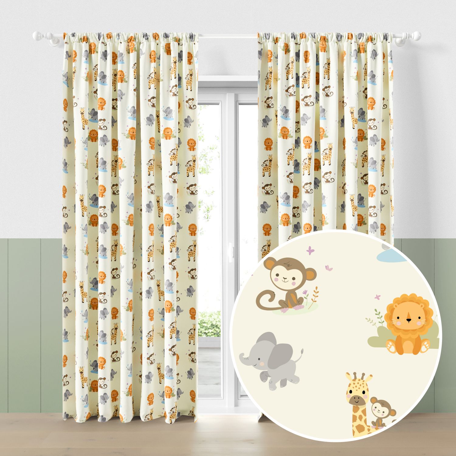 Cortina Infantil e Bebê Selva Baby 2,30m