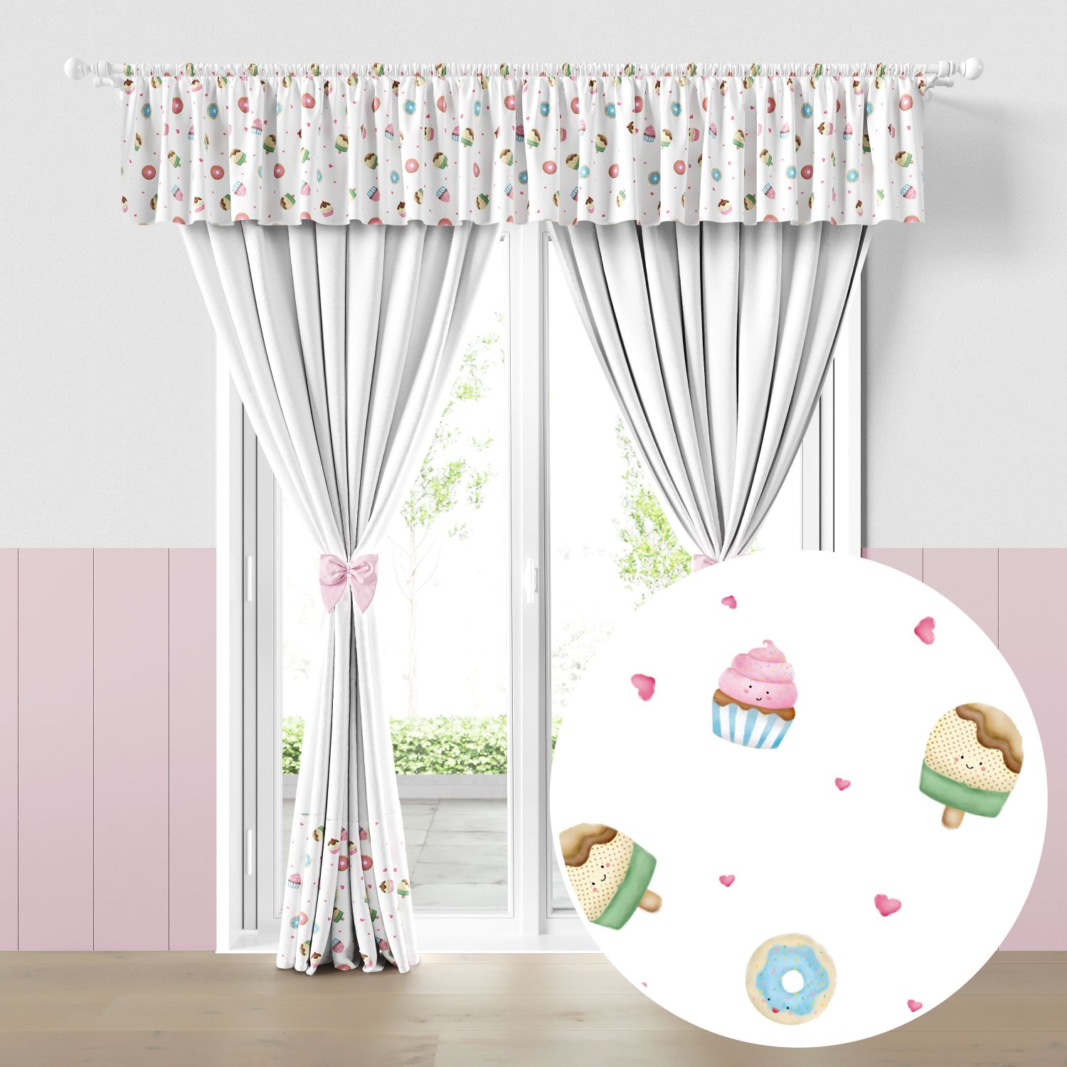 Cortina Infantil e Bebê Docinho Colorido