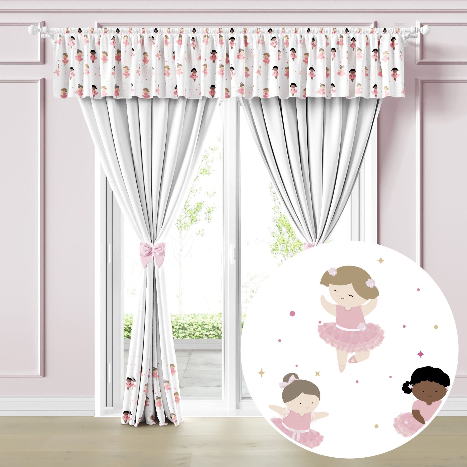 Cortina Infantil e Bebê Bailarinas Baby