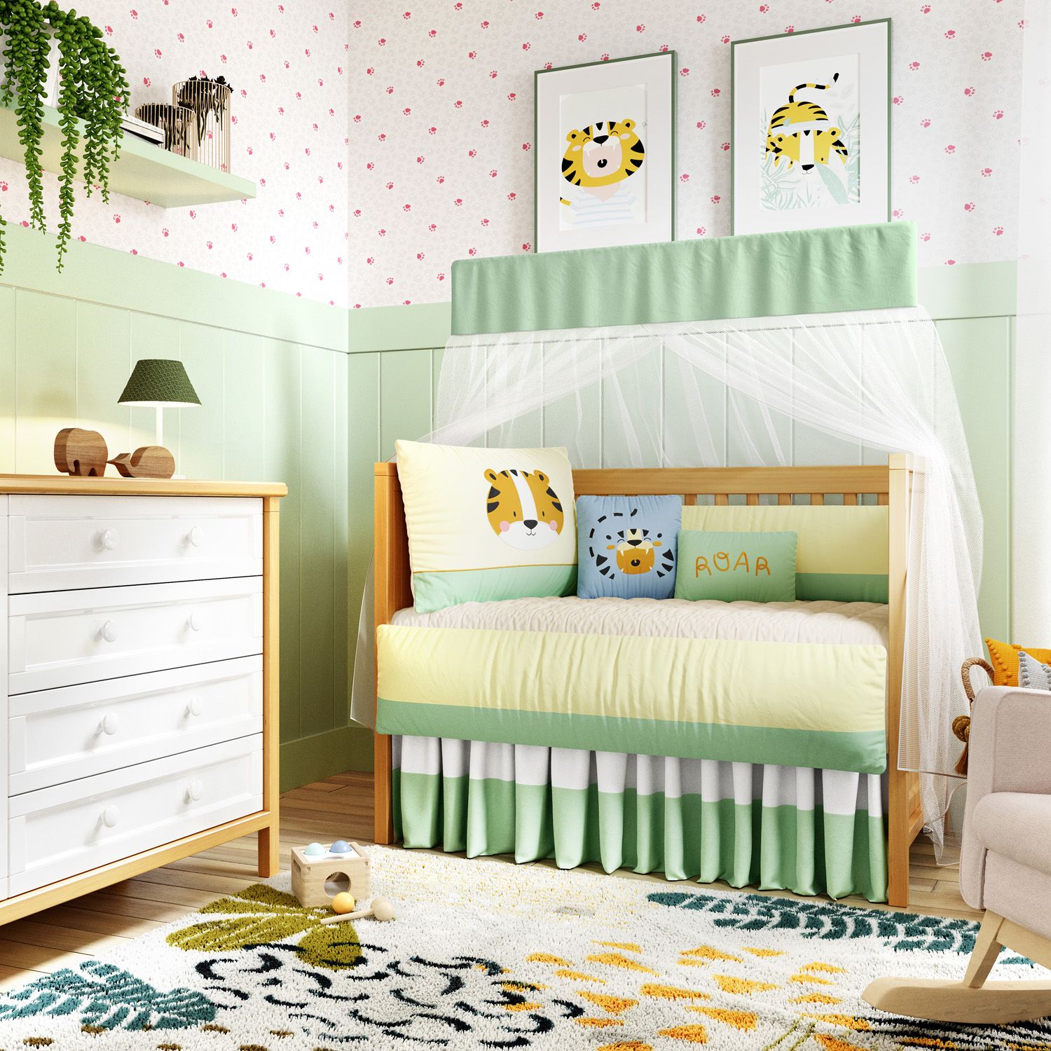 Kit Berço Carinha de Tigre