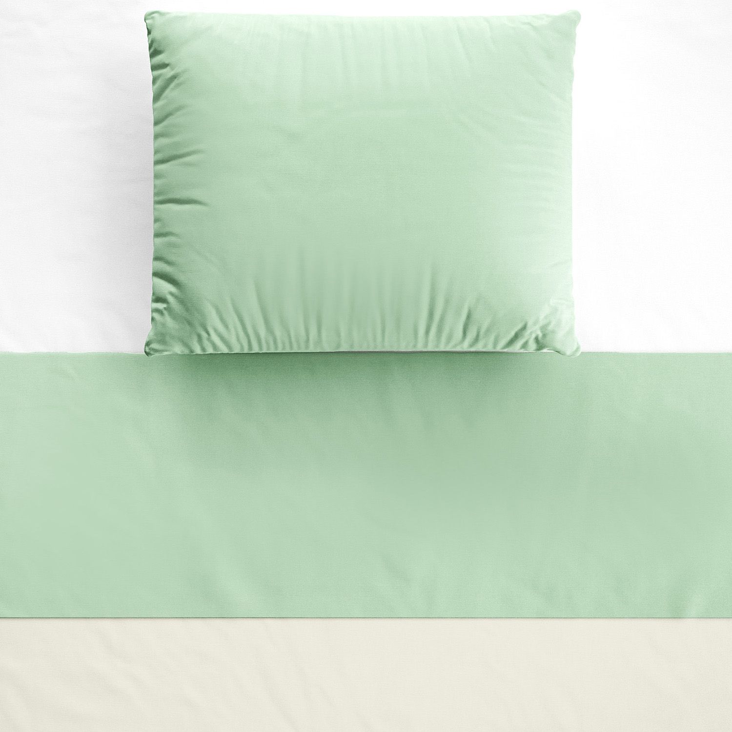 Jogo de Lençol Berço Amarelo com Faixa Verde