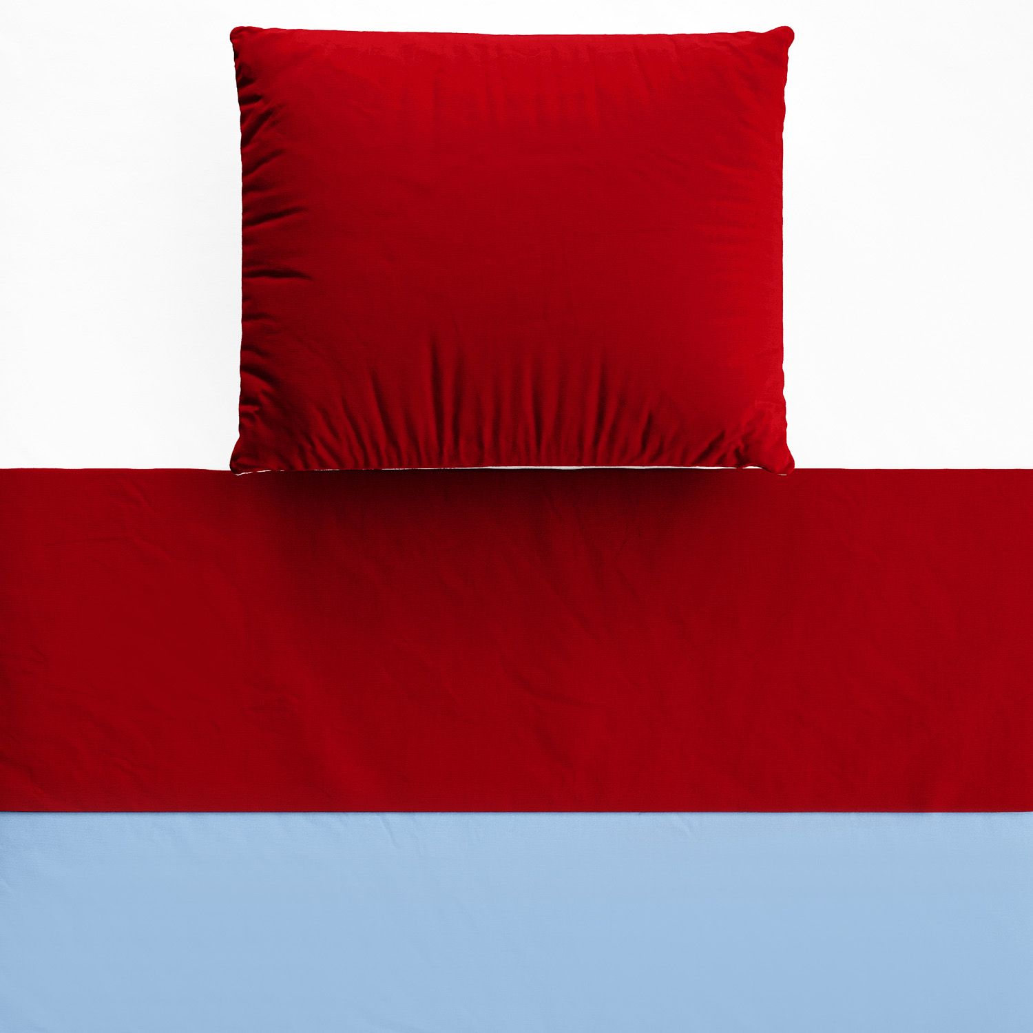 Jogo de Lençol Berço Vermelho e Azul 3 peças