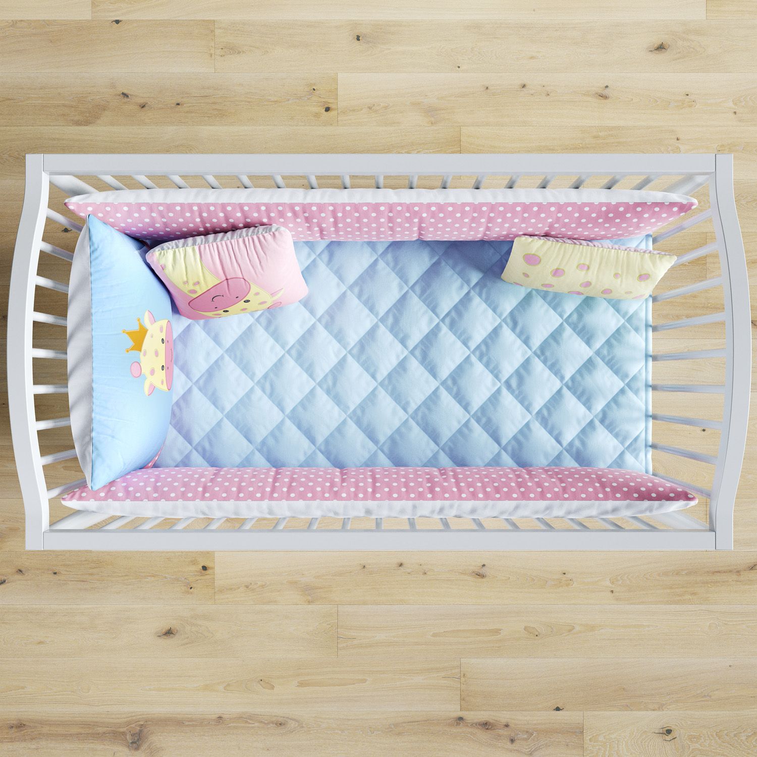 Kit Berço Girafinha Safári Rosa