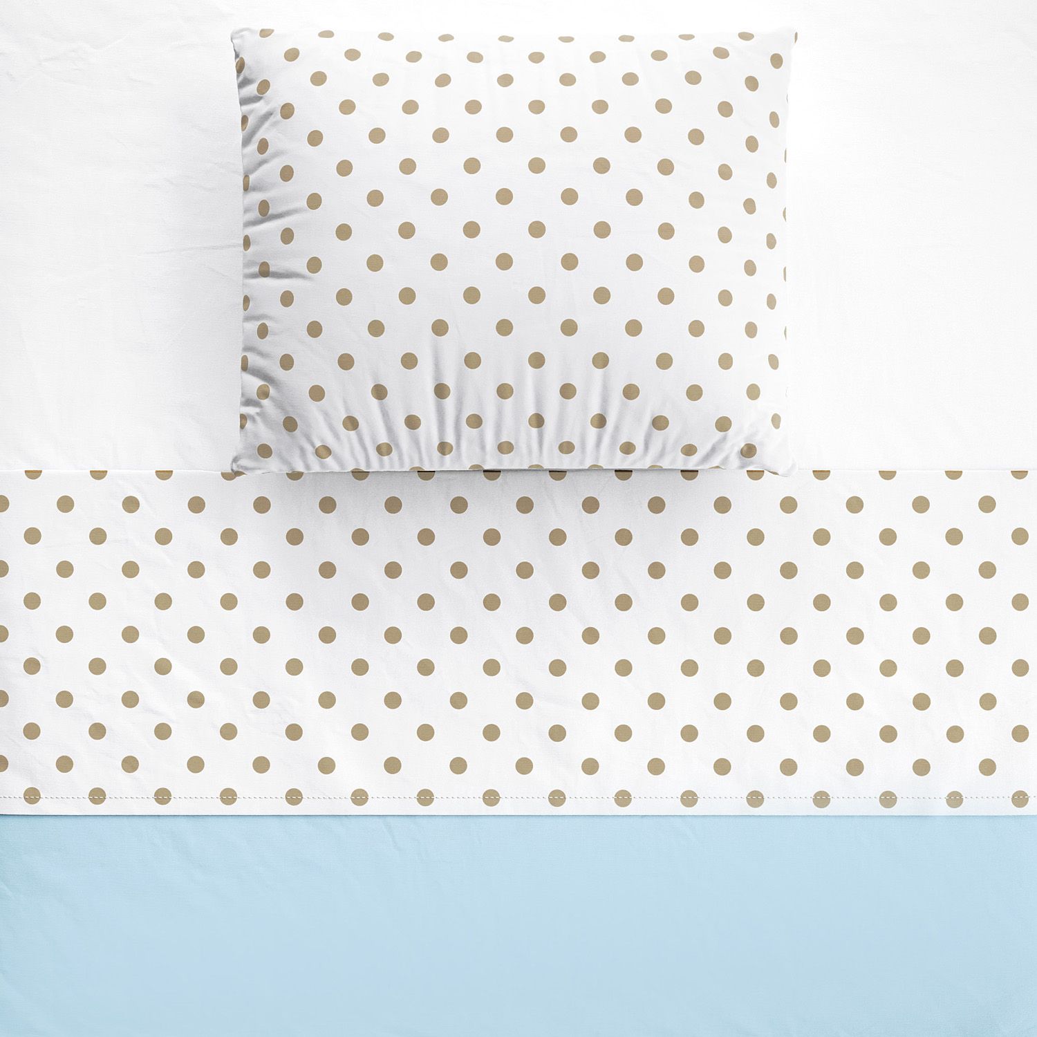 Jogo de Lençol Berço Azul Poá 3 Peças