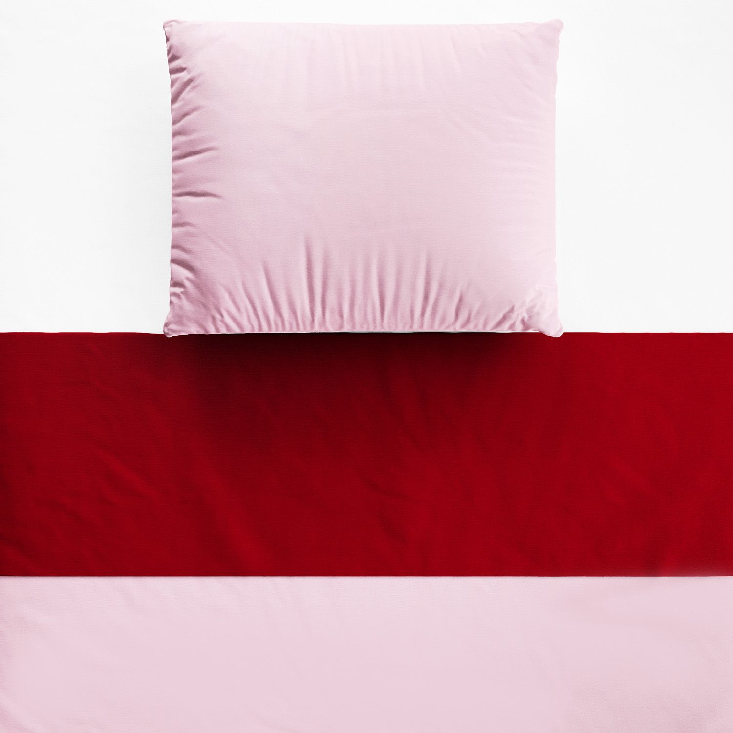 Jogo de Lençol Berço Rosa e Vermelho 3 peças