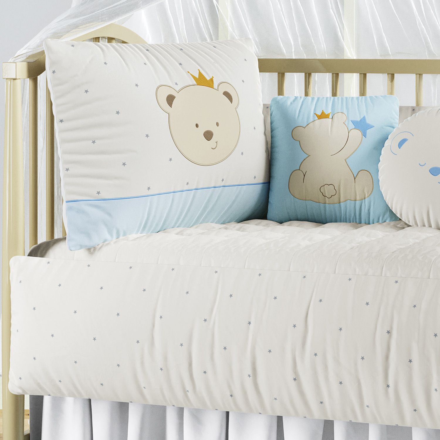 Kit Berço Urso com Coroa