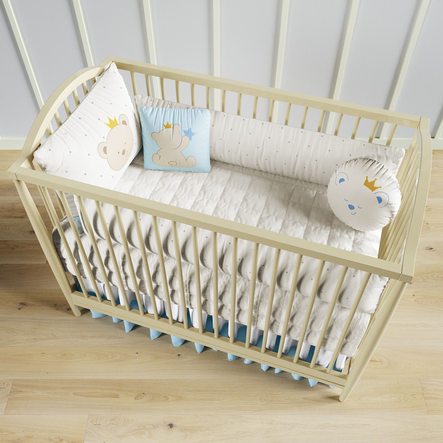 Kit Berço Urso com Coroa