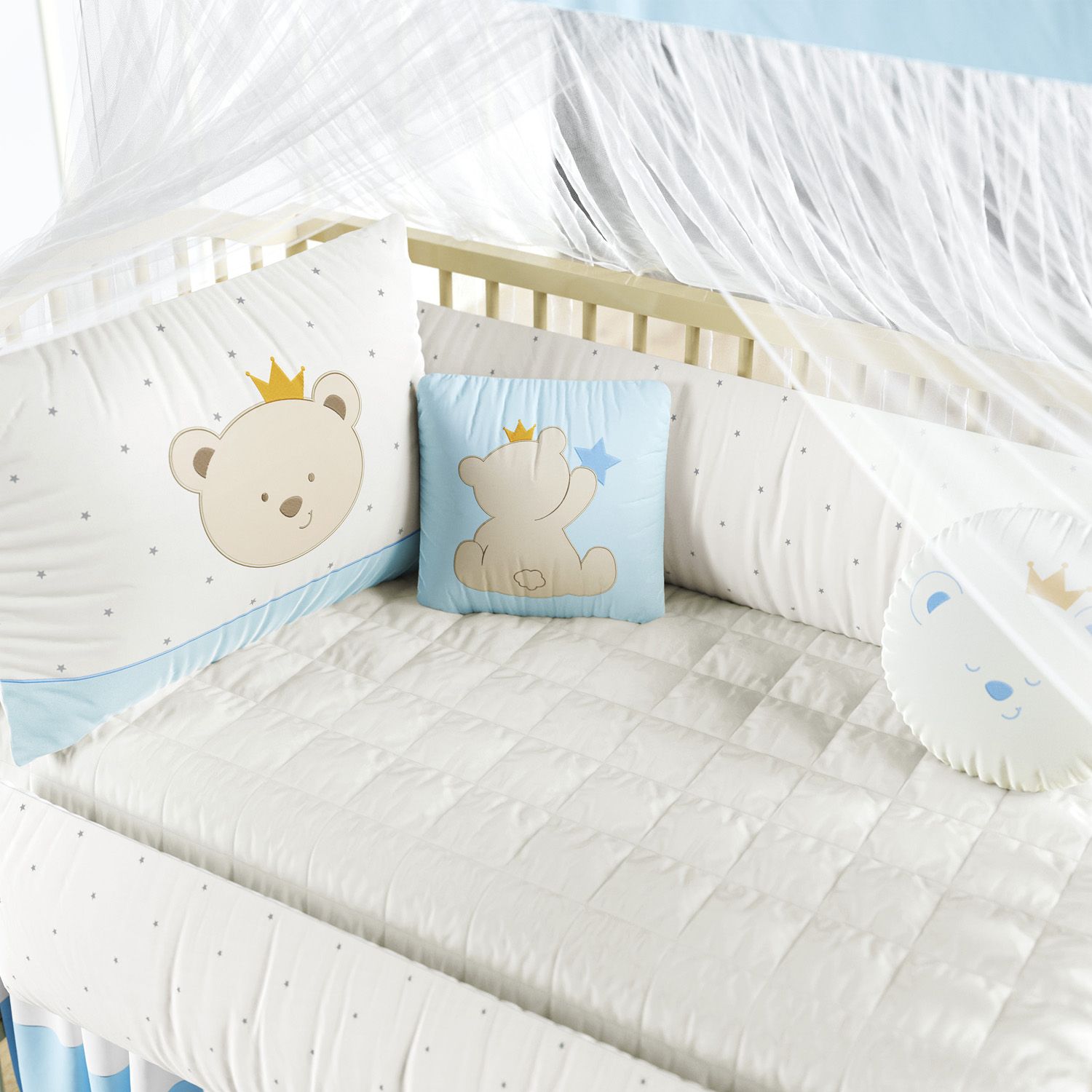 Kit Berço Urso com Coroa