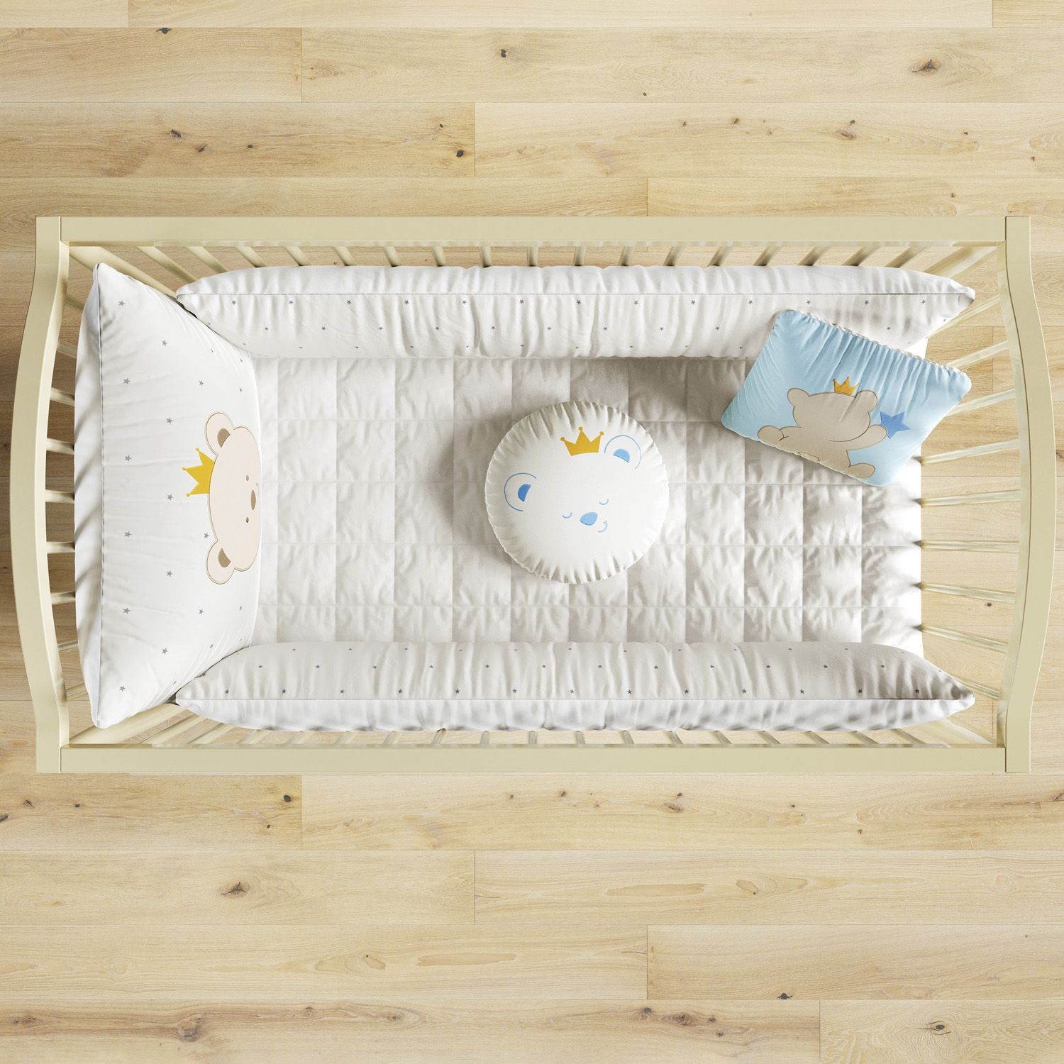 Kit Berço Urso com Coroa