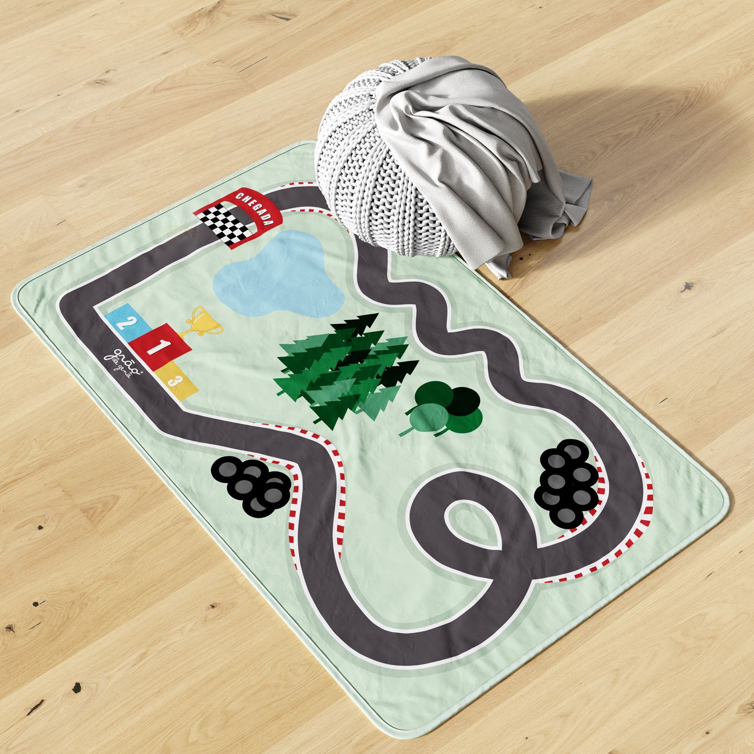 Tapete Retangular Pista de Corrida 61cm