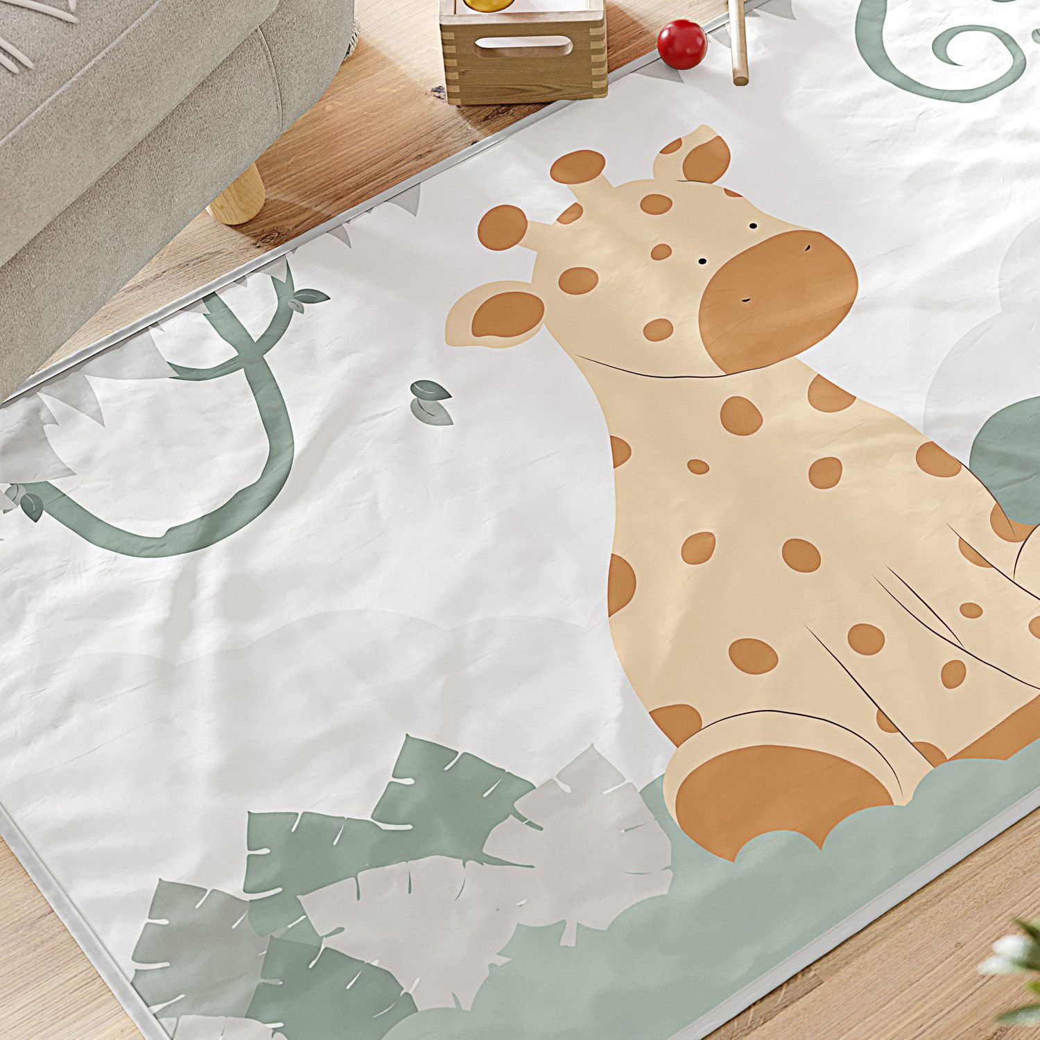 Tapete Retangular Amiguinha Girafa 61cm