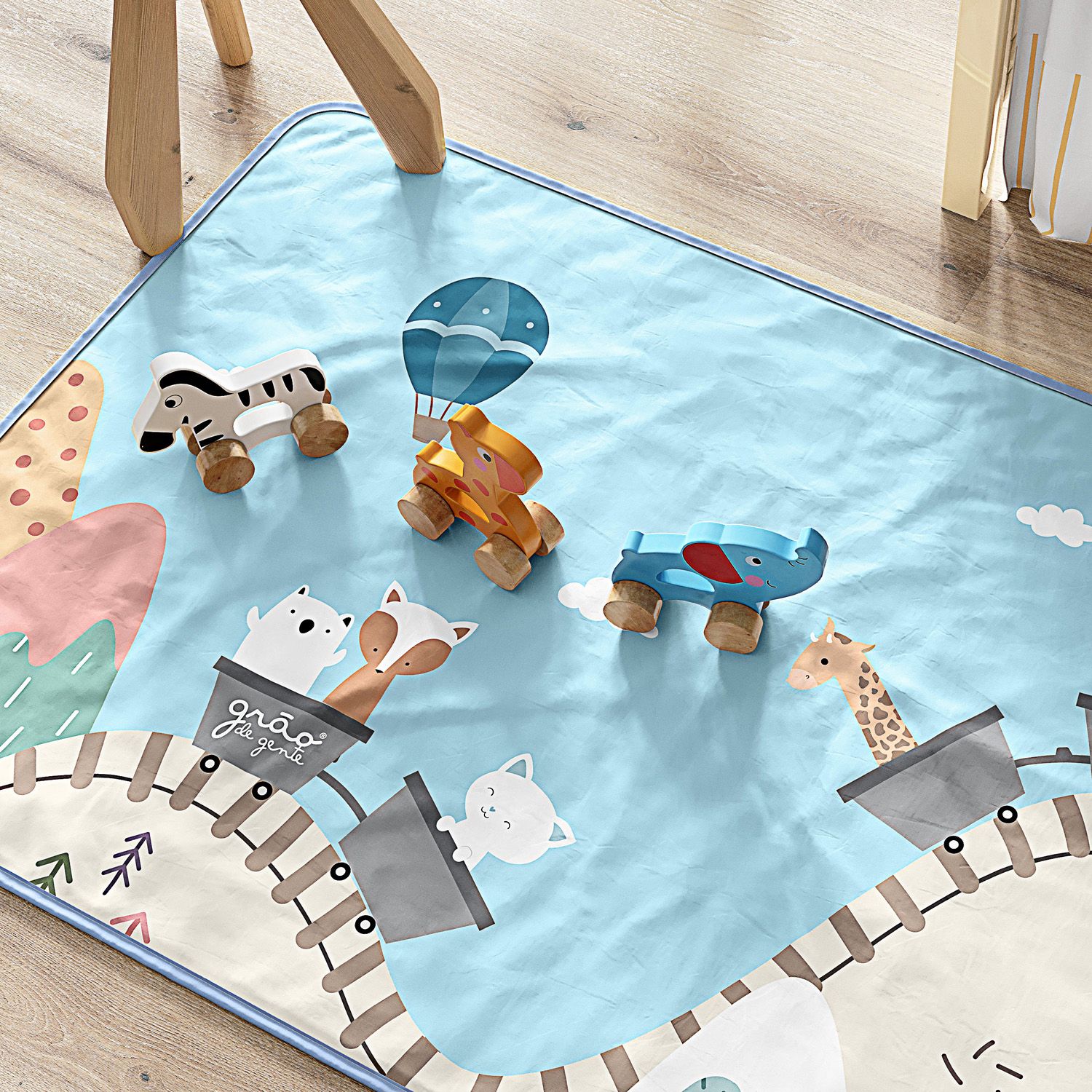 Tapete Retangular Piquenique Rosa 61cm